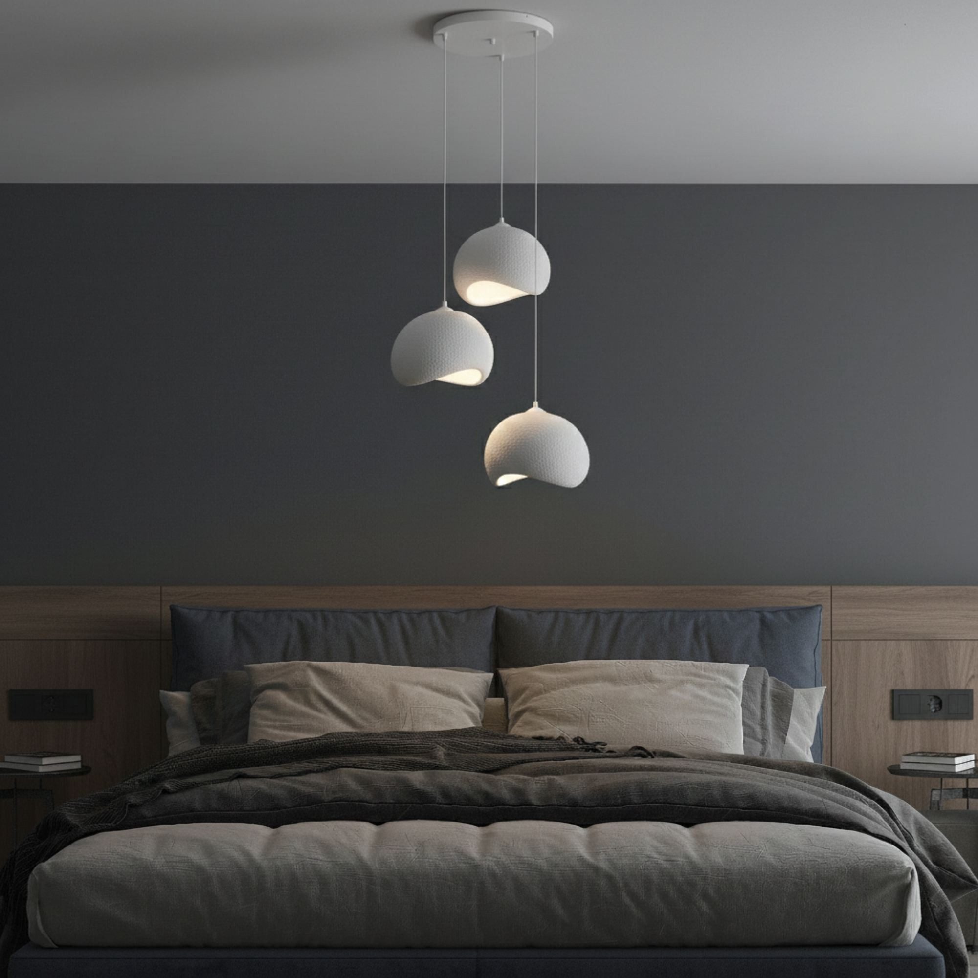 Opviq Hängeleuchte, flexible höhenverstellbar, ohne Leuchtmittel, 3-flammige Pendelleuchte, Boho Deco