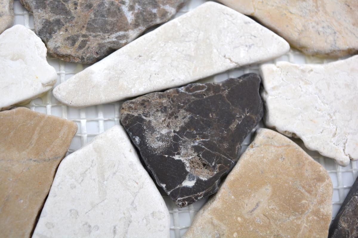 Mosani Fliesen-Bordüre Marmor Bordüre Bordüre creme beige braun bordüre