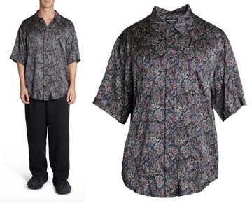 Balenciaga Langarmhemd BALENCIAGA PAISLEY SILK Relaxed Fit Dress Shirt Seiden-Hemd Shirt Dead