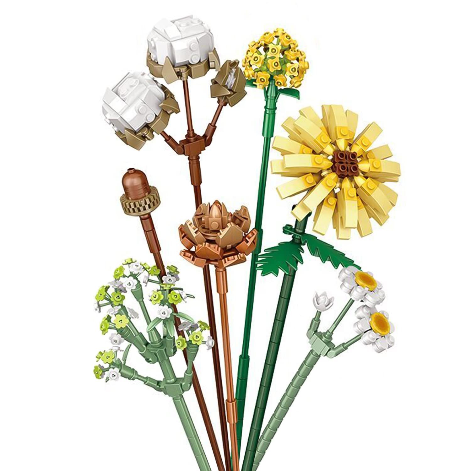Kunstblumenstrauß Bouquet Building Set 646PCS Spielbausteine DIY Einzigartige Dekoration
