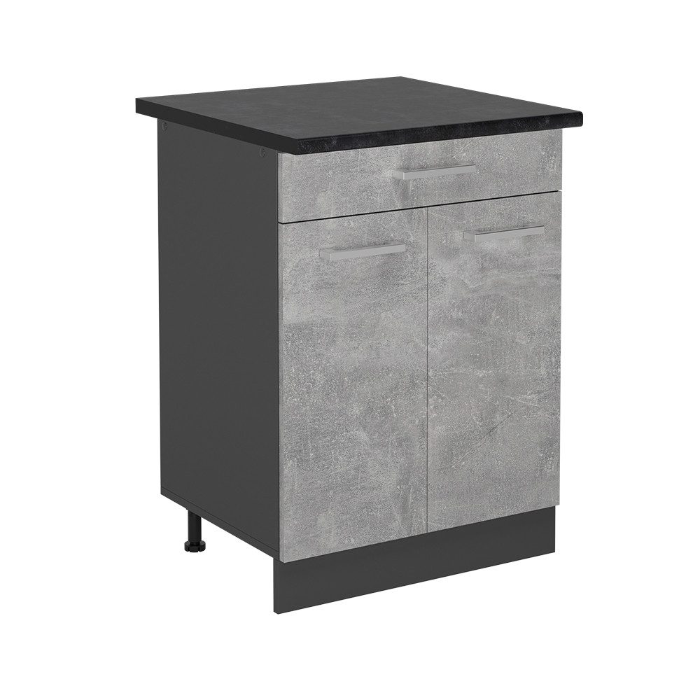 Vicco Unterschrank R-Line, Beton/Anthrazit, 60 cm, günstig online kaufen