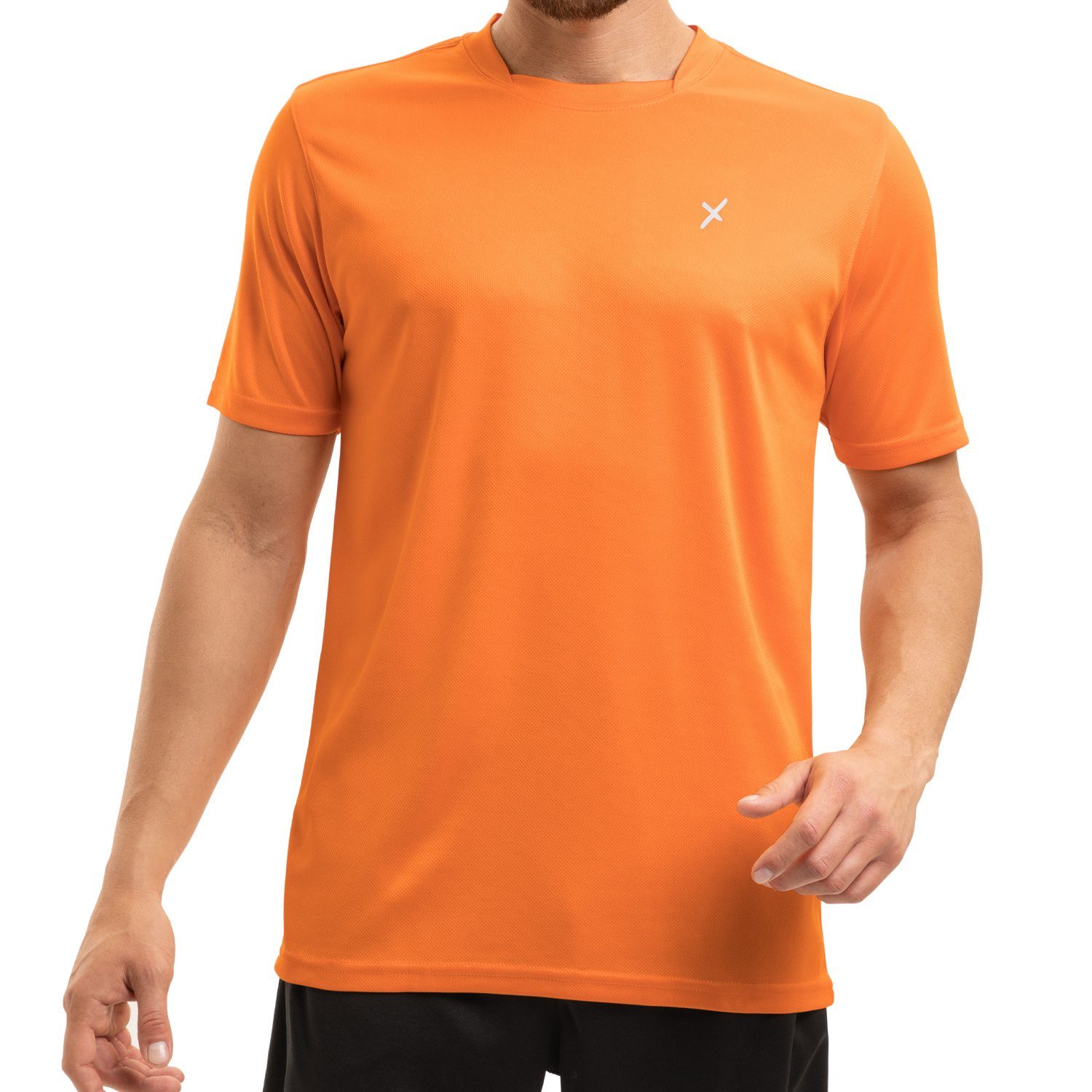 piqué Herren T-Shirt Shirt Trainingsshirt Sport CFLEX Collection Sportswear Orange Fitness