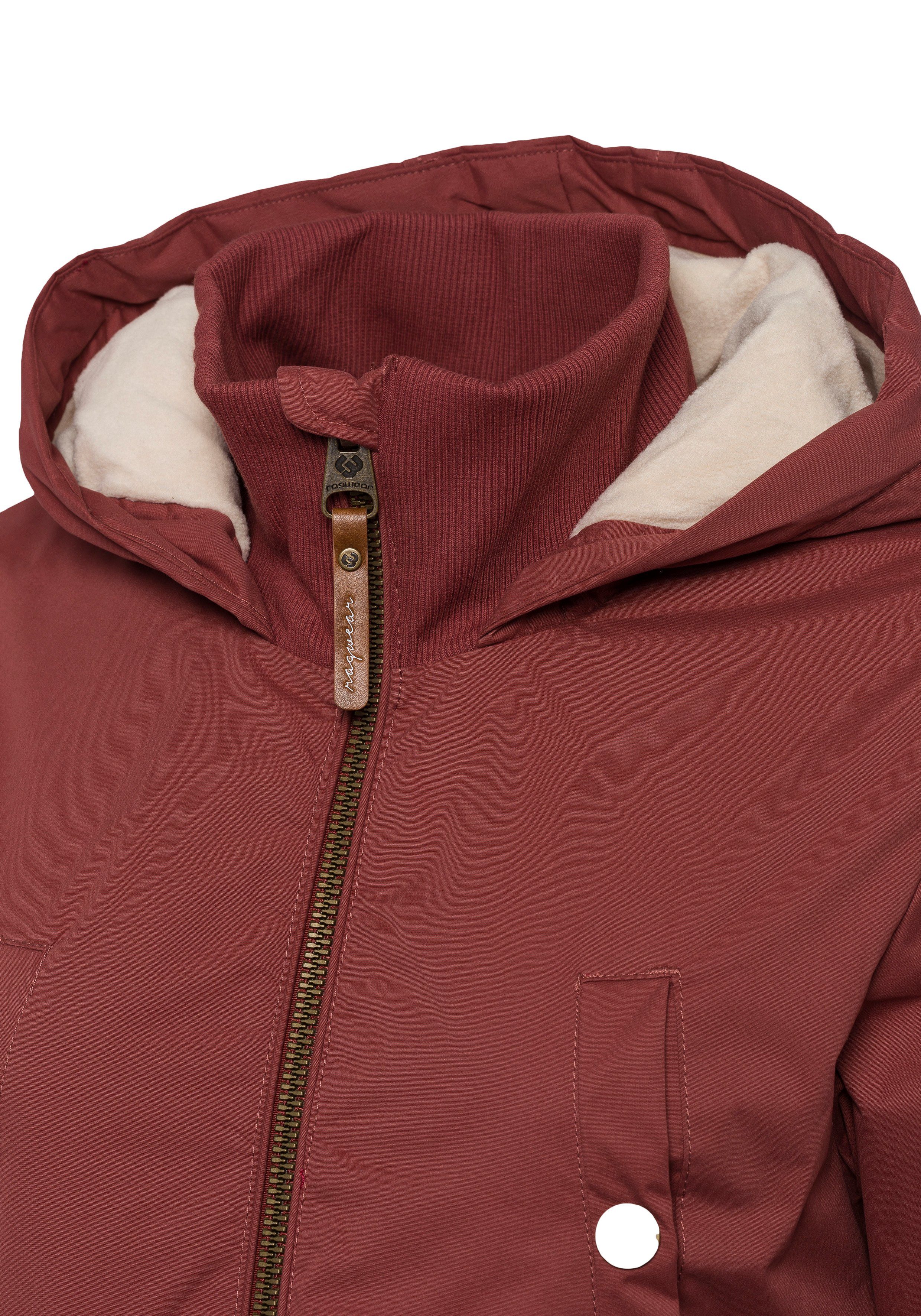 der mit Ragwear CRESCENT Taille in Funktionsparka Parka Tunnelzug terracotta