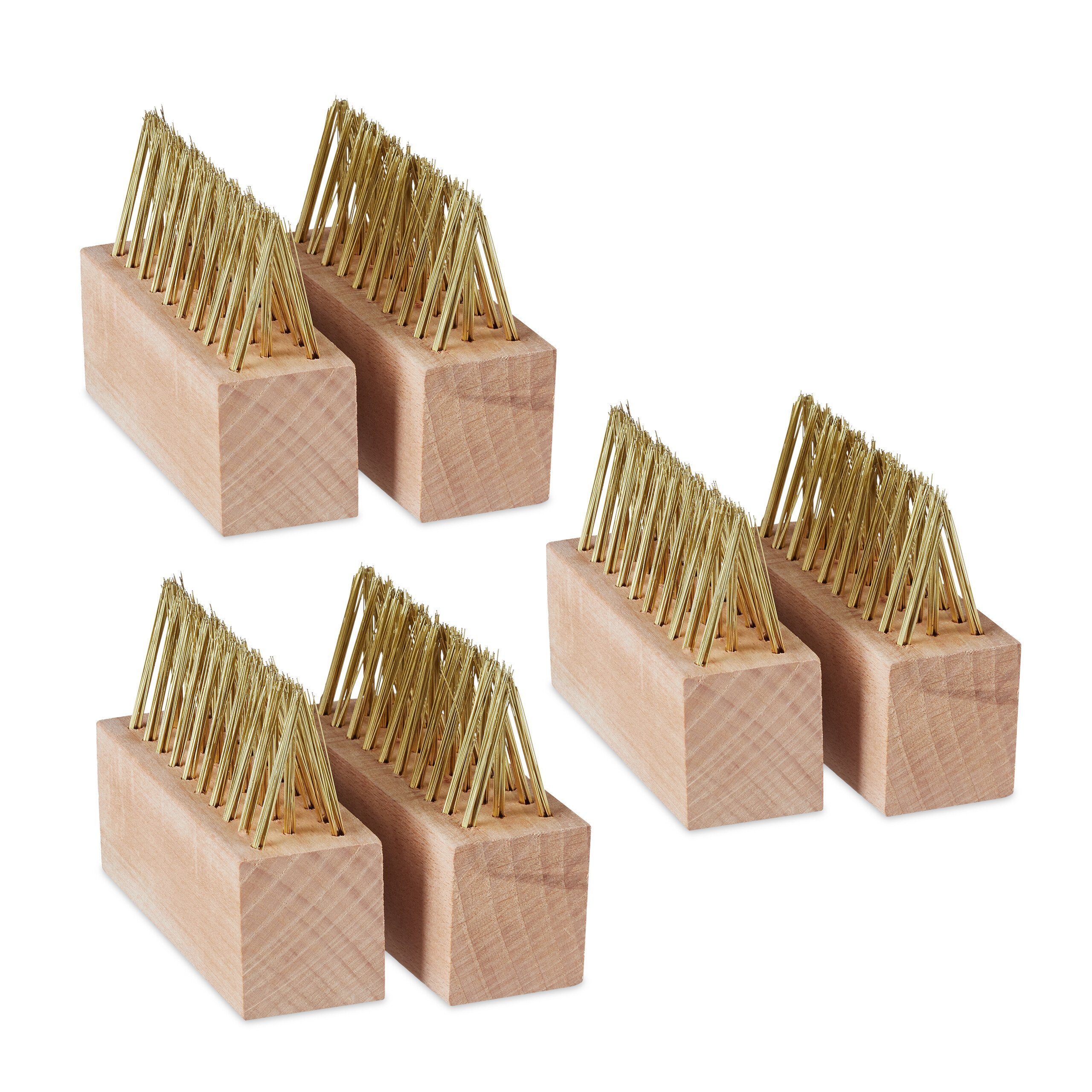 relaxdays Fugenkratzer Fugenbürste Unkraut 6er Set