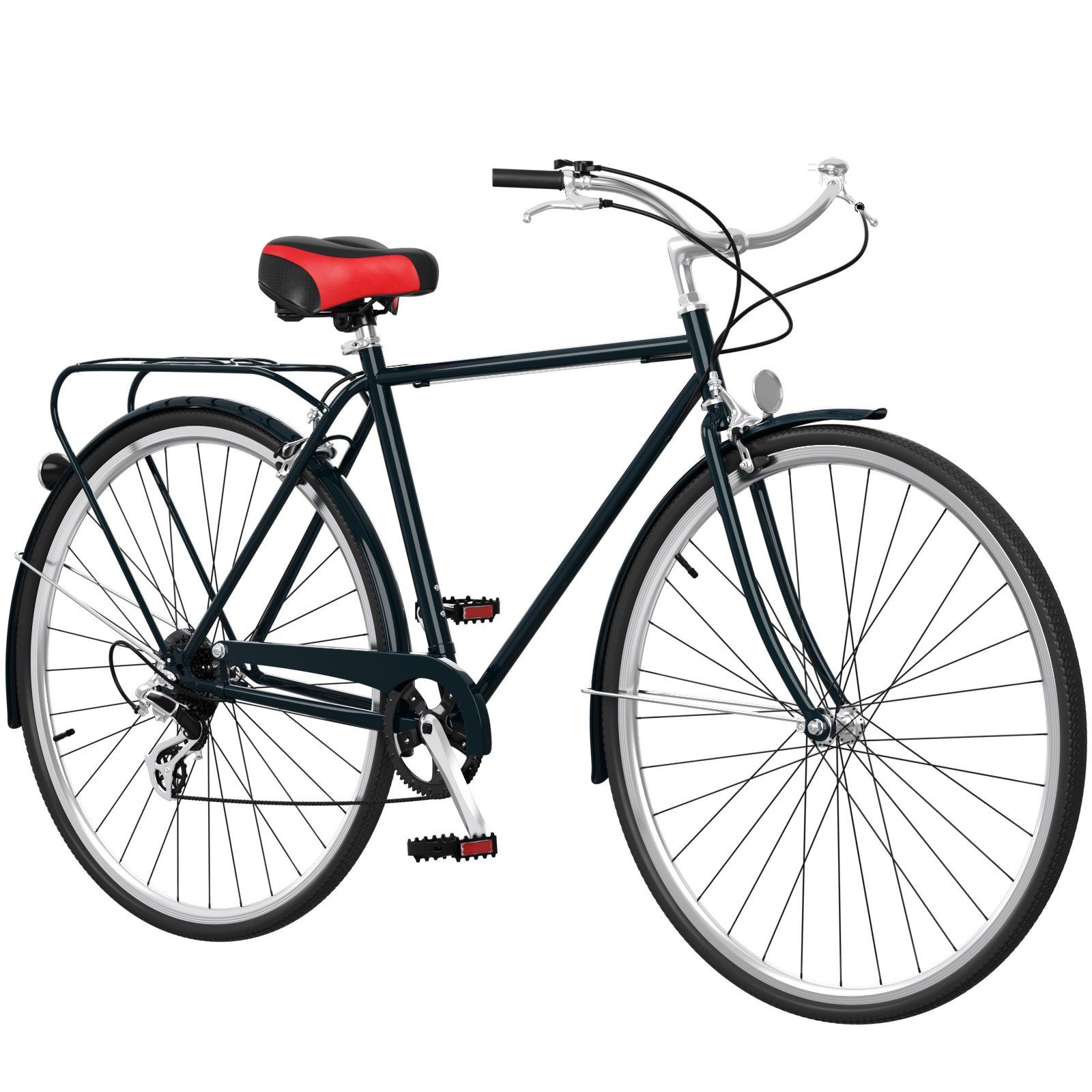 (LxBxH) cm Fahrradsattel Cityrad x - Fahrradsattel x Wellgro 12 - breiter Sattel 20 25 Rot