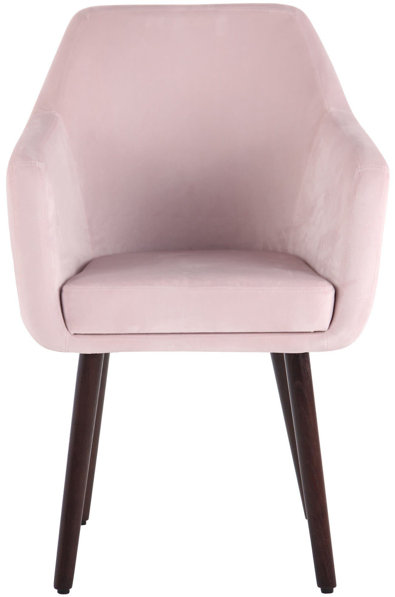 gepolstert pink Samt 4-Fuß-Stühle, (4er Esszimmerstuhl Set), Utrecht CLP