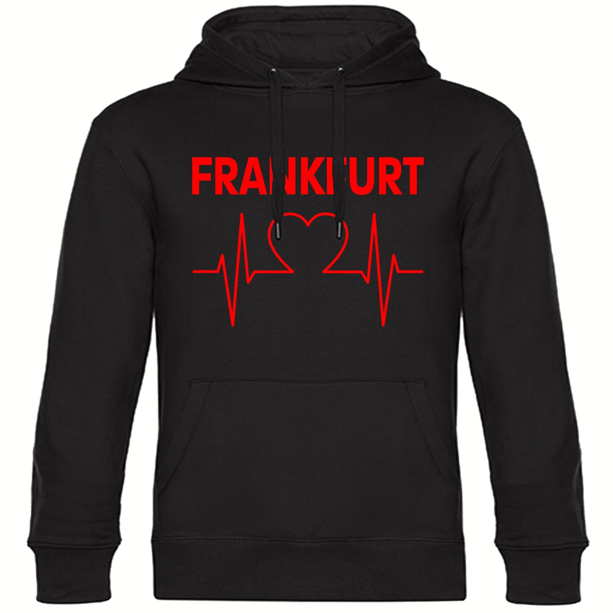 multifanshop Kapuzensweatshirt Frankfurt - Herzschlag - Hoodie