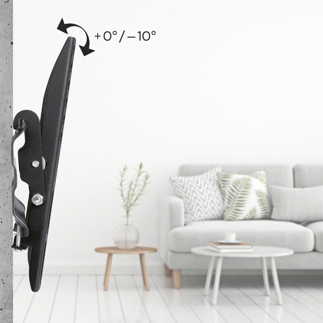 Hama TV-Wandhalterung Wandhalterung (neigbar, 19"-48", VESA 200x200), (bis 48 Zoll)