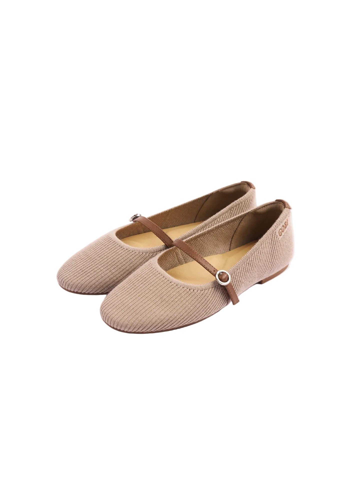GOBI Cashmere Strick-Ballerinas aus mercerisierter Wolle und Kaschmir Ballerina