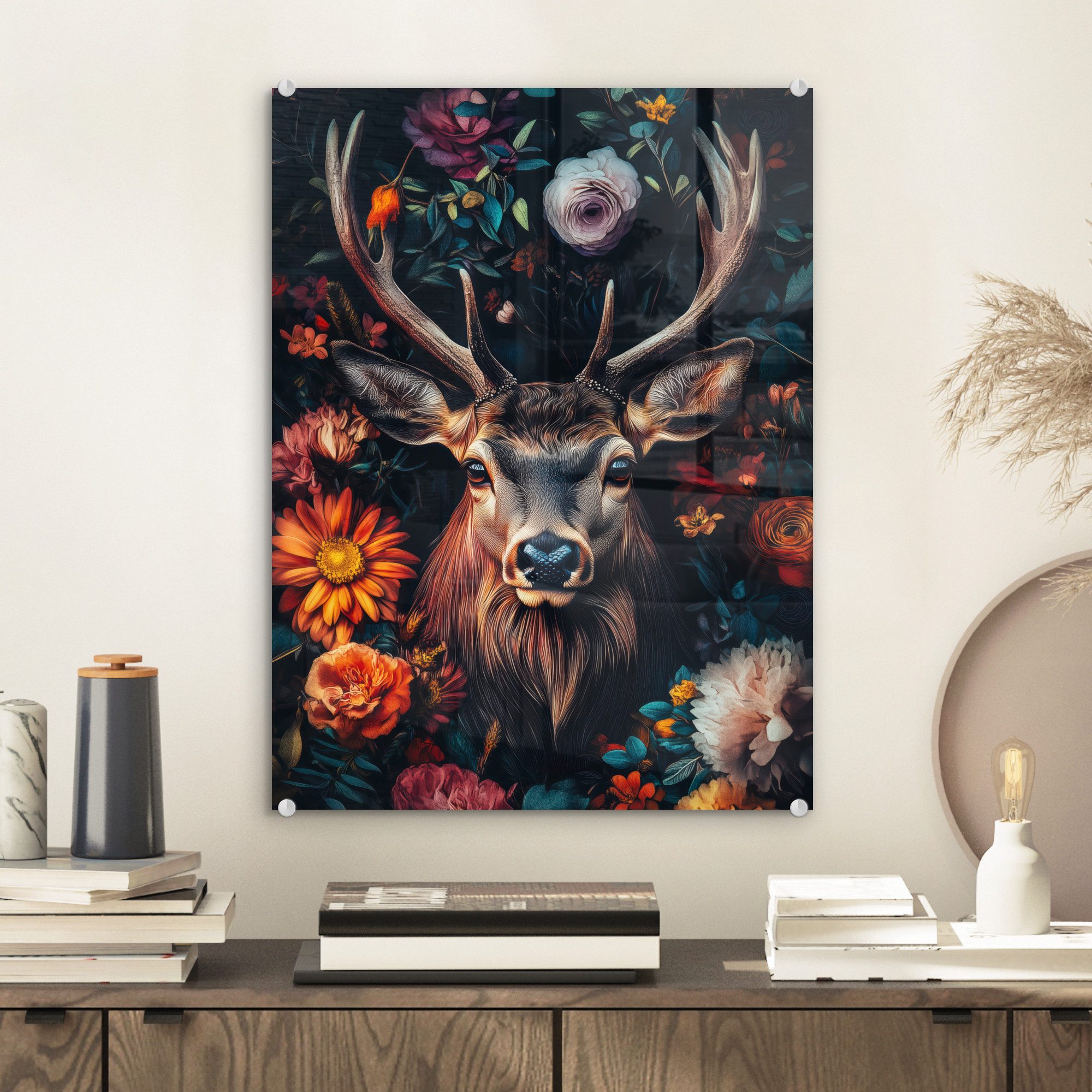 MuchoWow Acrylglasbild Hirsch - Tierporträt - günstig online kaufen