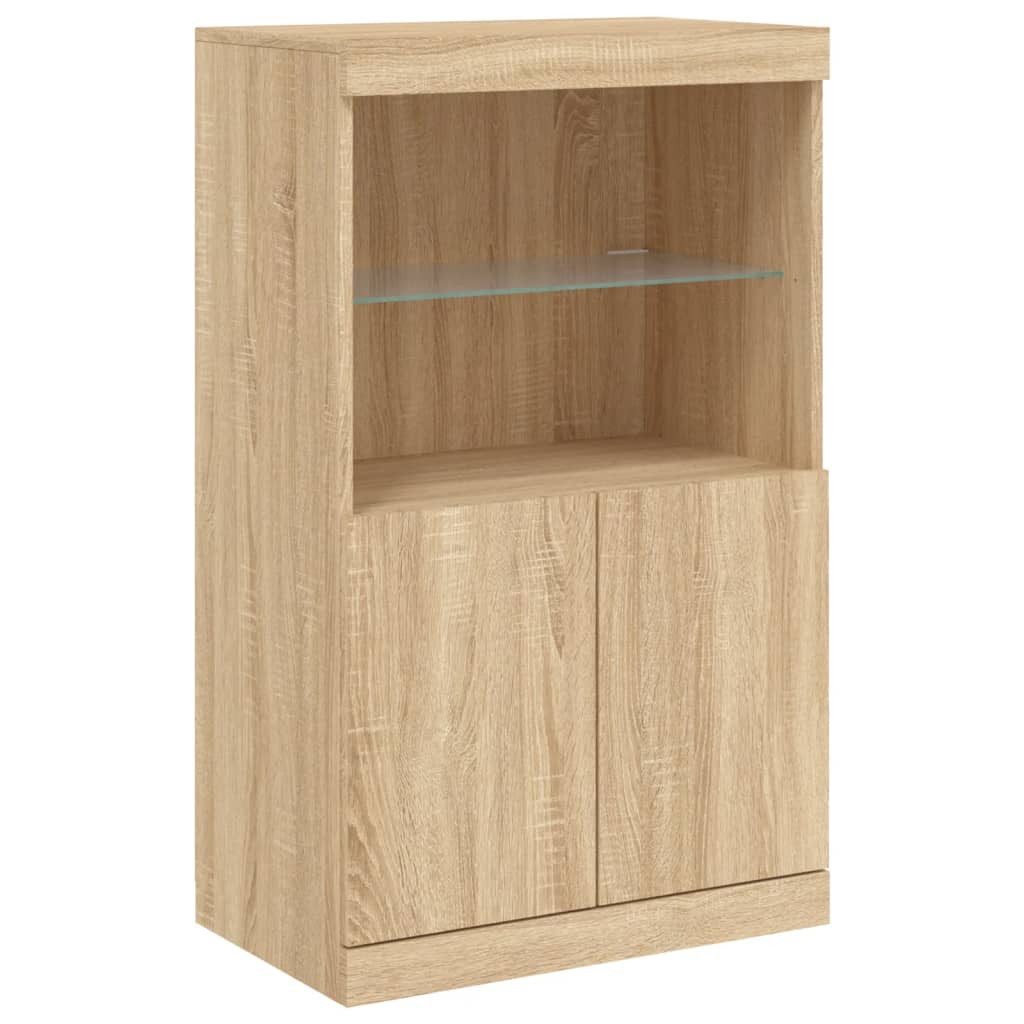 vidaXL Sideboard Sideboard mit LED-Leuchten Sonoma-Eiche günstig online kaufen