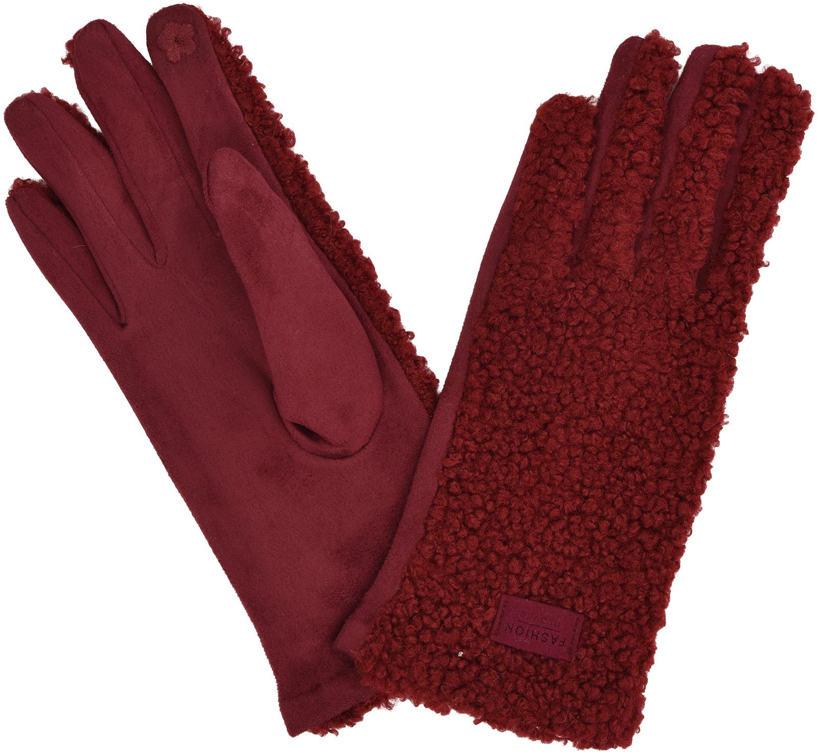 styleBREAKER Fleecehandschuhe Touchscreen Handschuhe mit Teddyplüsch (1-St)