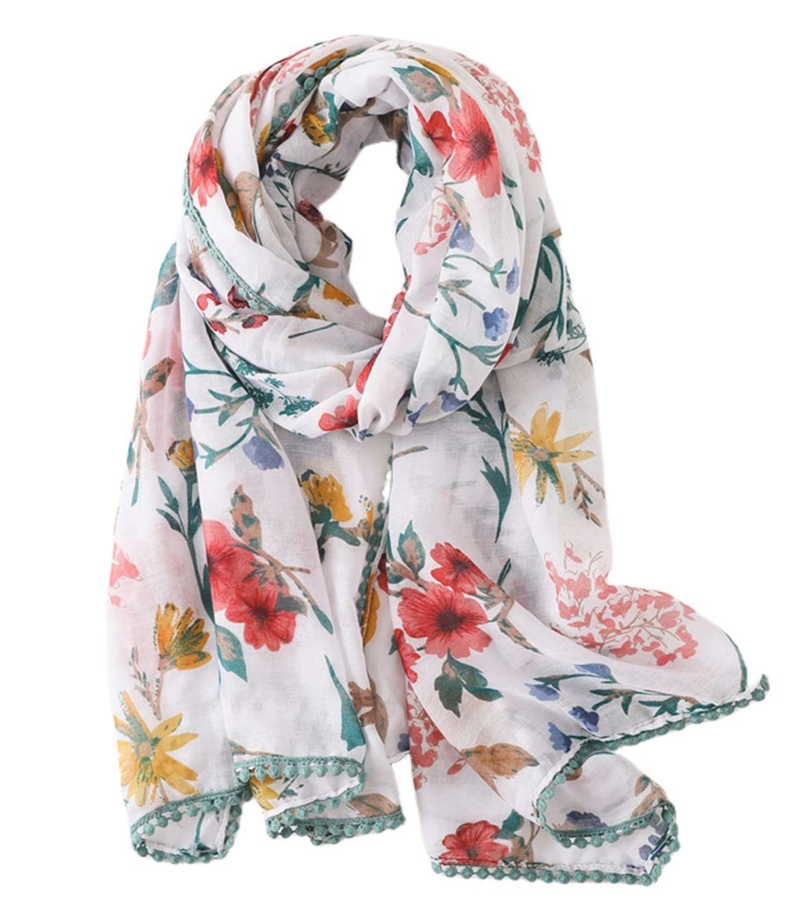 Leway Modeschal Schal Damen Viskose Polyester XXL bunt mehrfärbig Schals &  Tücher für Mädchen Geschenk