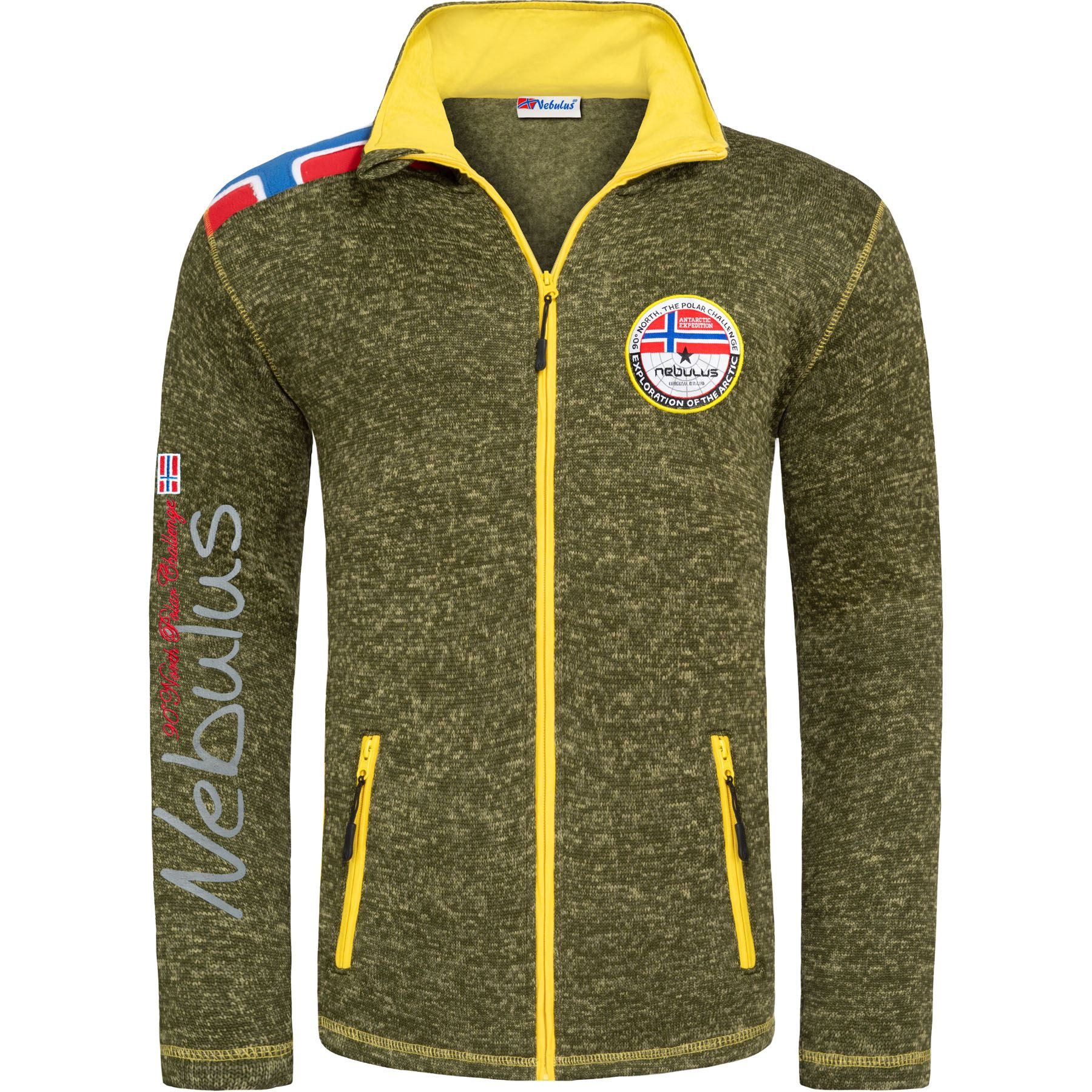 Nebulus Fleecejacke NORKY, P4941 - Herren, grün meliert, XL
