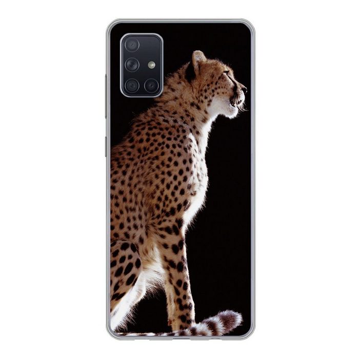 MuchoWow Handyhülle Gepard - Tiere - Licht Phone Case Handyhülle Samsung Galaxy A71 Silikon Schutzhülle