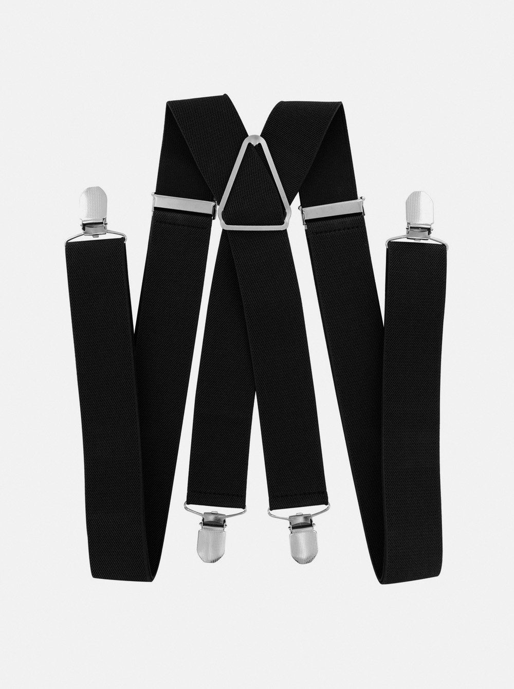 axy Hosenträger Herren Hosenträger mit Fliege Set 3,5cm Breit (2-St., 2er Set) 4 Stabile Clips X-Form, verstellbar und elastisch 120cm Lang