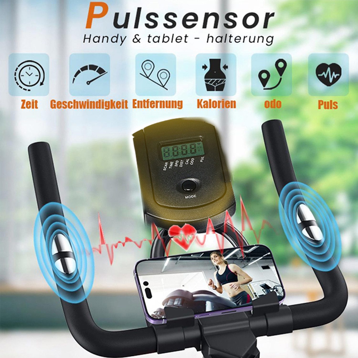 kehot Heimtrainer 3in1 Heimtrainer Fahrrad, Kardio Training,Starker Widerstand,bis 150kg (Mit App, Herzfrequenzsensor & LCD Monitor für Präzises Traaining, Profi Komfort, 6-fach Verstellbarer Sitz, Extra Leise und Stabil), Ideal für Anspruchsvolle Indoor Cycling Workouts mit Getränkehalter