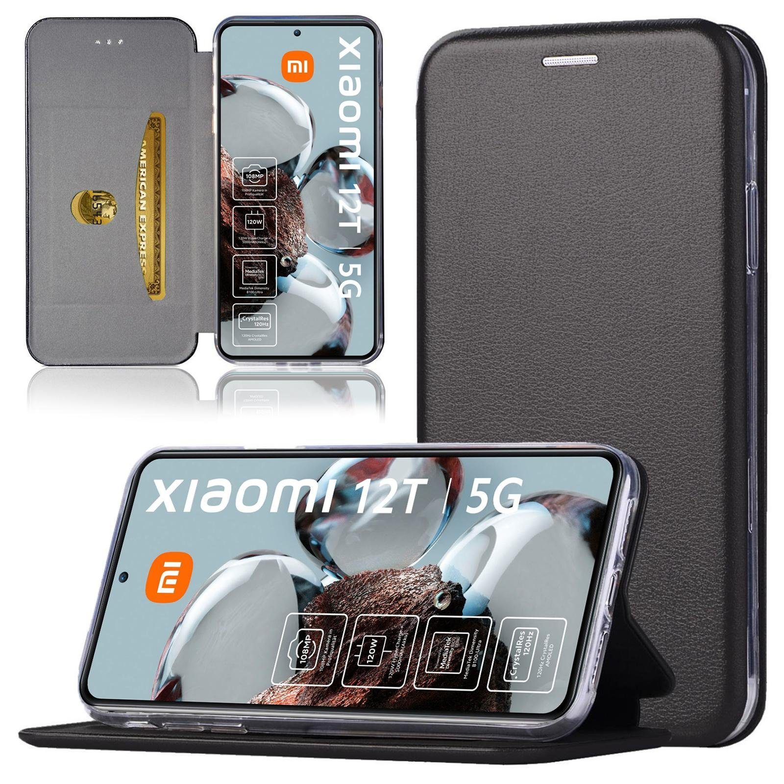 Numerva Handyhülle Hard Cover Etui für Xiaomi 12T / 12T Pro, Handy Tasche Flip Cover Schutz Hülle