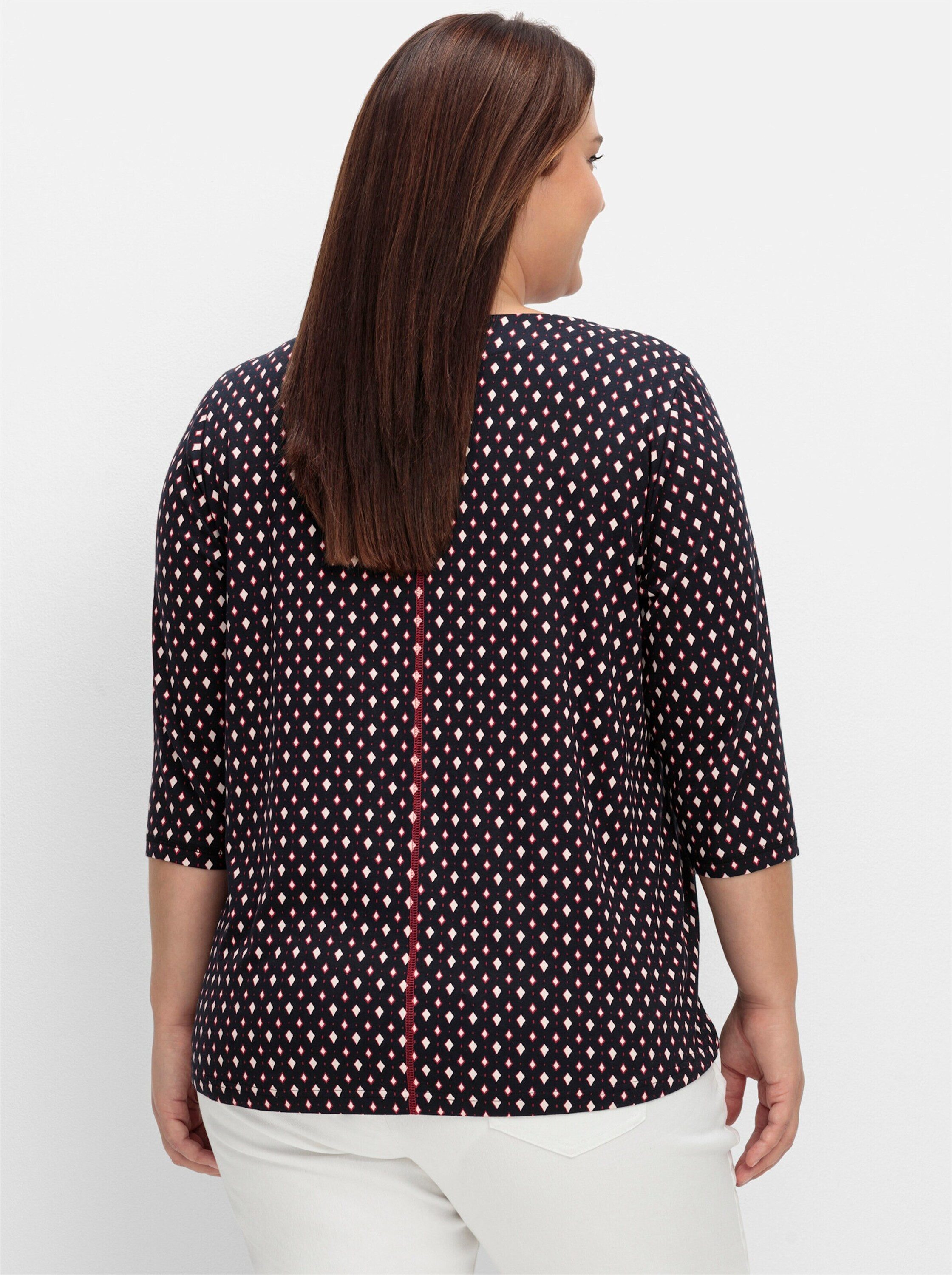 Sheego T-Shirt 3/4-Arm-Shirt 3/4-Arm mit grafischem Minimalprint günstig online kaufen