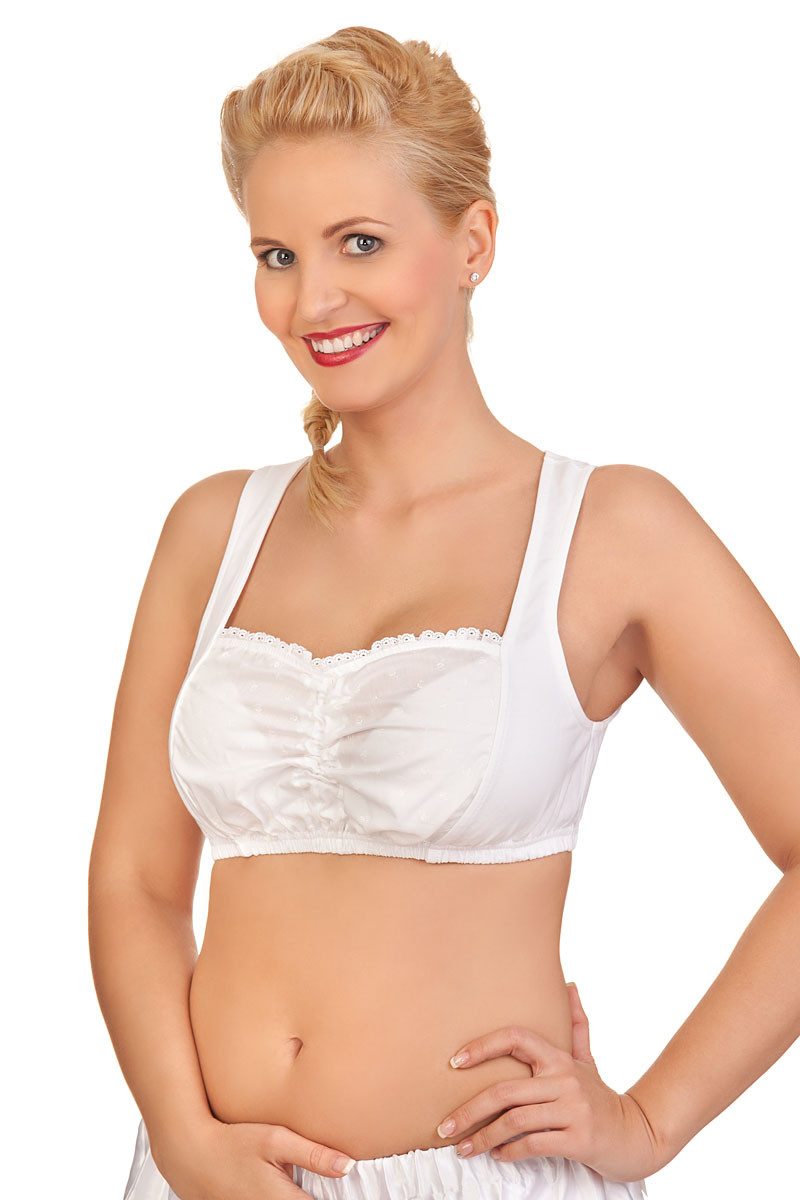 Dirndlbluse Dirndlbluse - HEIDI - weiß