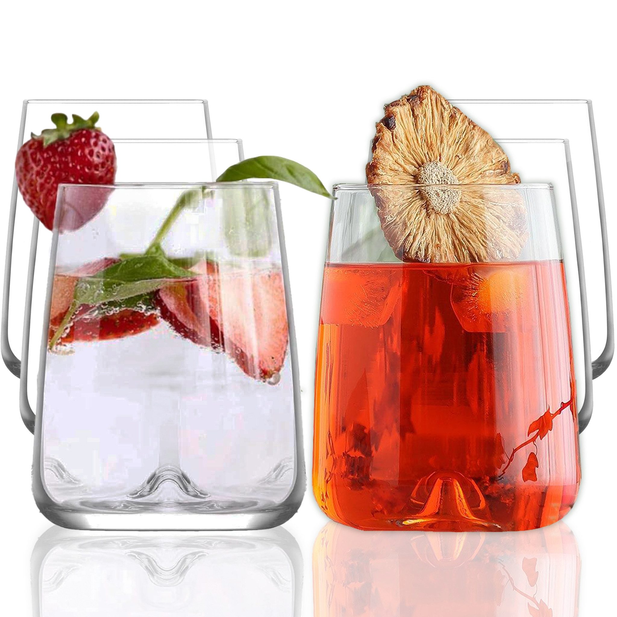 LAV Стекло-Set Terra Weinglas, Glas, 6er-Set, 590ml, Ideal für kalte Getränke & dekorative Zwecke