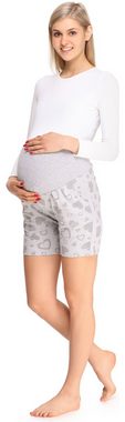 Be Mammy Umstandsleggings Damen Umstandshorts BE20-234 (1-tlg) elastischer Bund