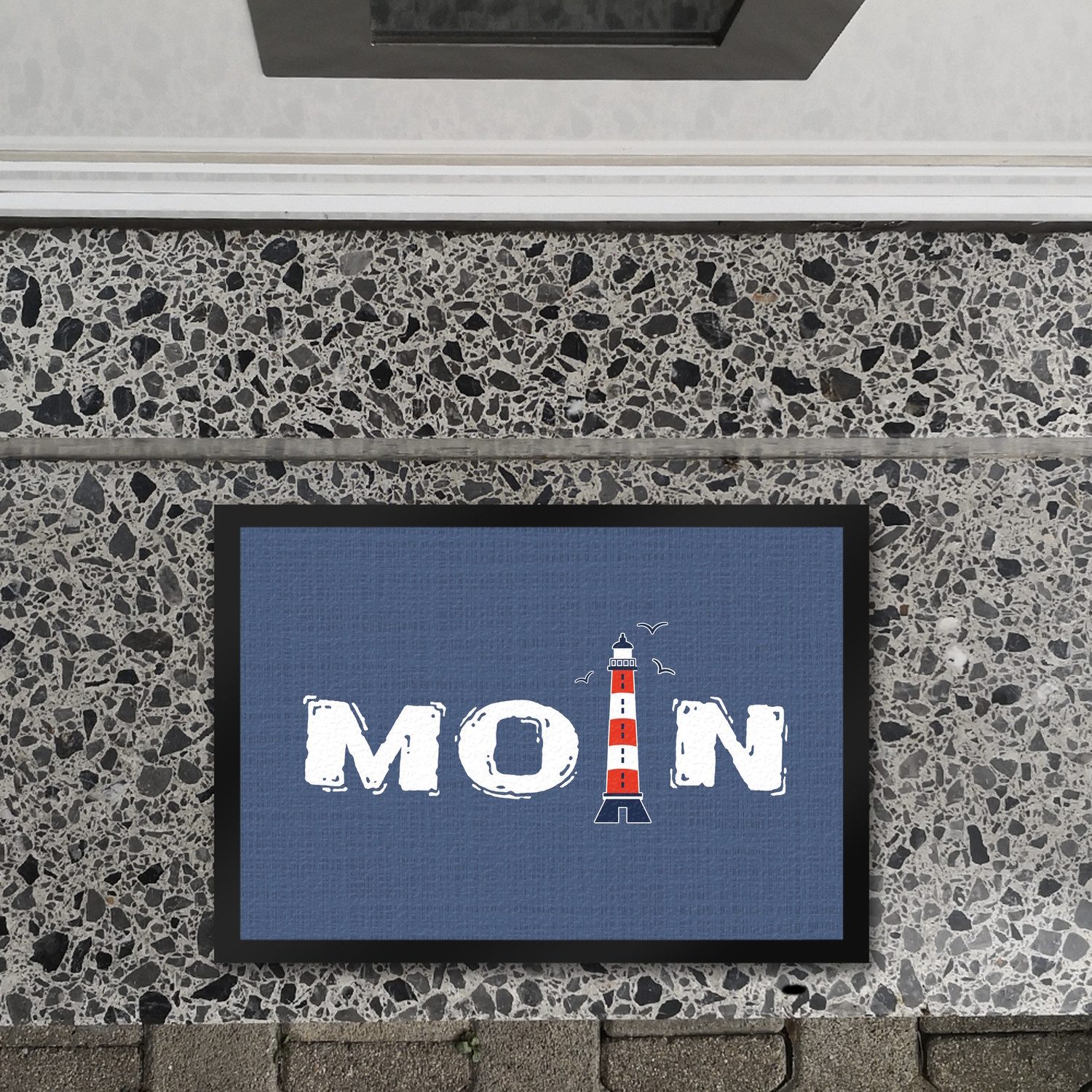 speecheese Fußmatte Fußmatte in 35x50 cm im maritimen Stil mit Spruch: Moin günstig online kaufen