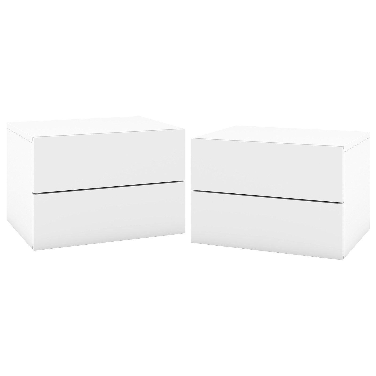 COSTWAY Nachttisch (2-St), hängend, mit 2 Schubladen, Nachtschrank günstig online kaufen