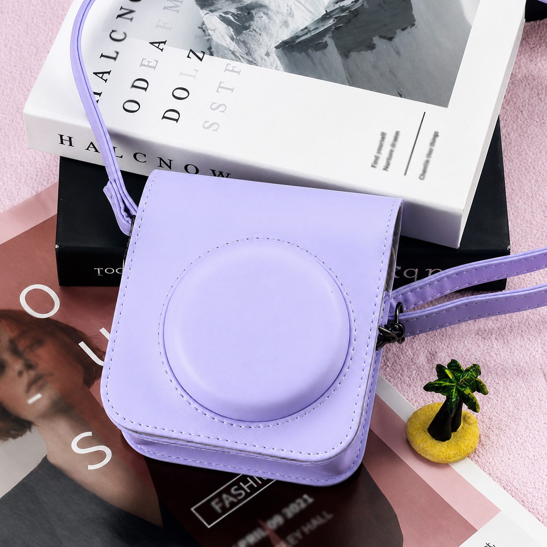 Mutig Kameratasche Kamera Tasche Kompatibel Instax mini 12, Kameratasche für Schutzhülle (Sofortbildkamera Reisetasche mit Schulterriemen und Tasche, Kompatibel – Bild 4 von 5