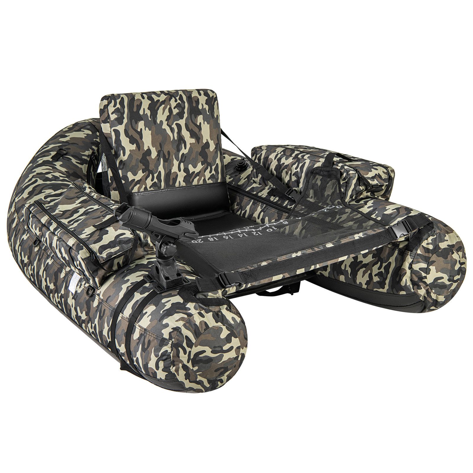 COSTWAY Schlauchboot, Angelboot aufblasbar, mit Pumpe, Paddel
