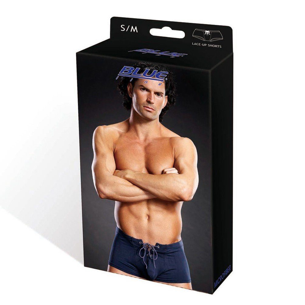 Blue Line Panty BLUE LINE Microfiber Lace Up Trunk blau L XL S M