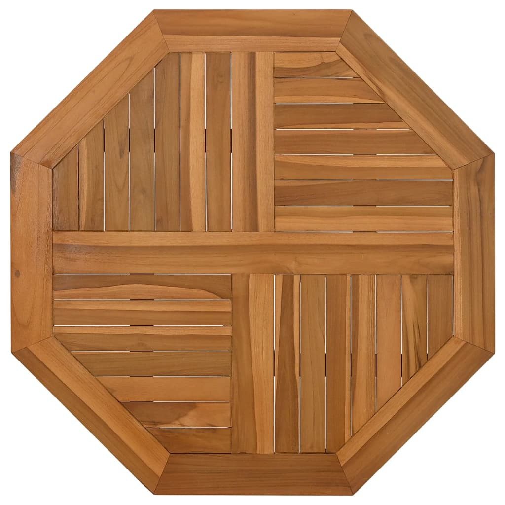 vidaXL Gartentisch 80 x 80 cm Esstisch Tischplatte 80x80x2,5 cm Achteckig Massivholz Teak