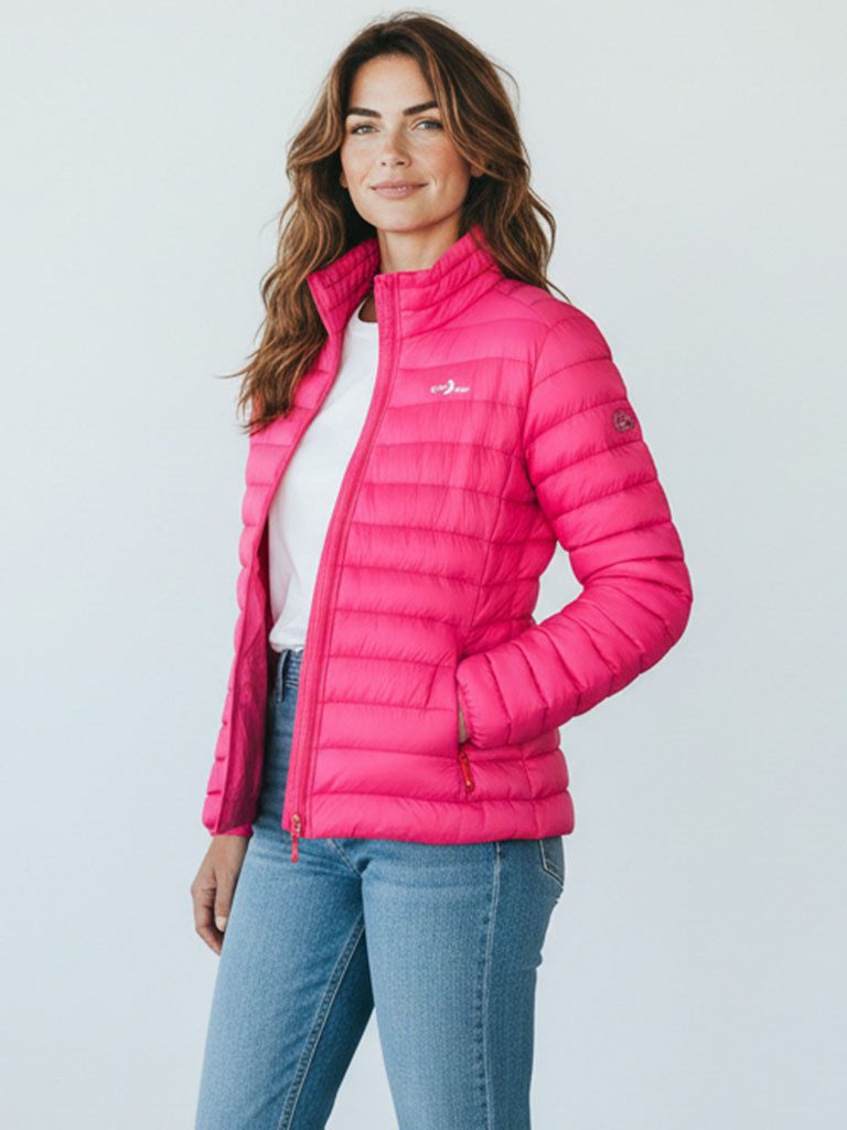 Blue Wave Steppjacke Ornella Damen Jacke Ornella gesteppt mit Stehkragen - Packable mit Packbeutel