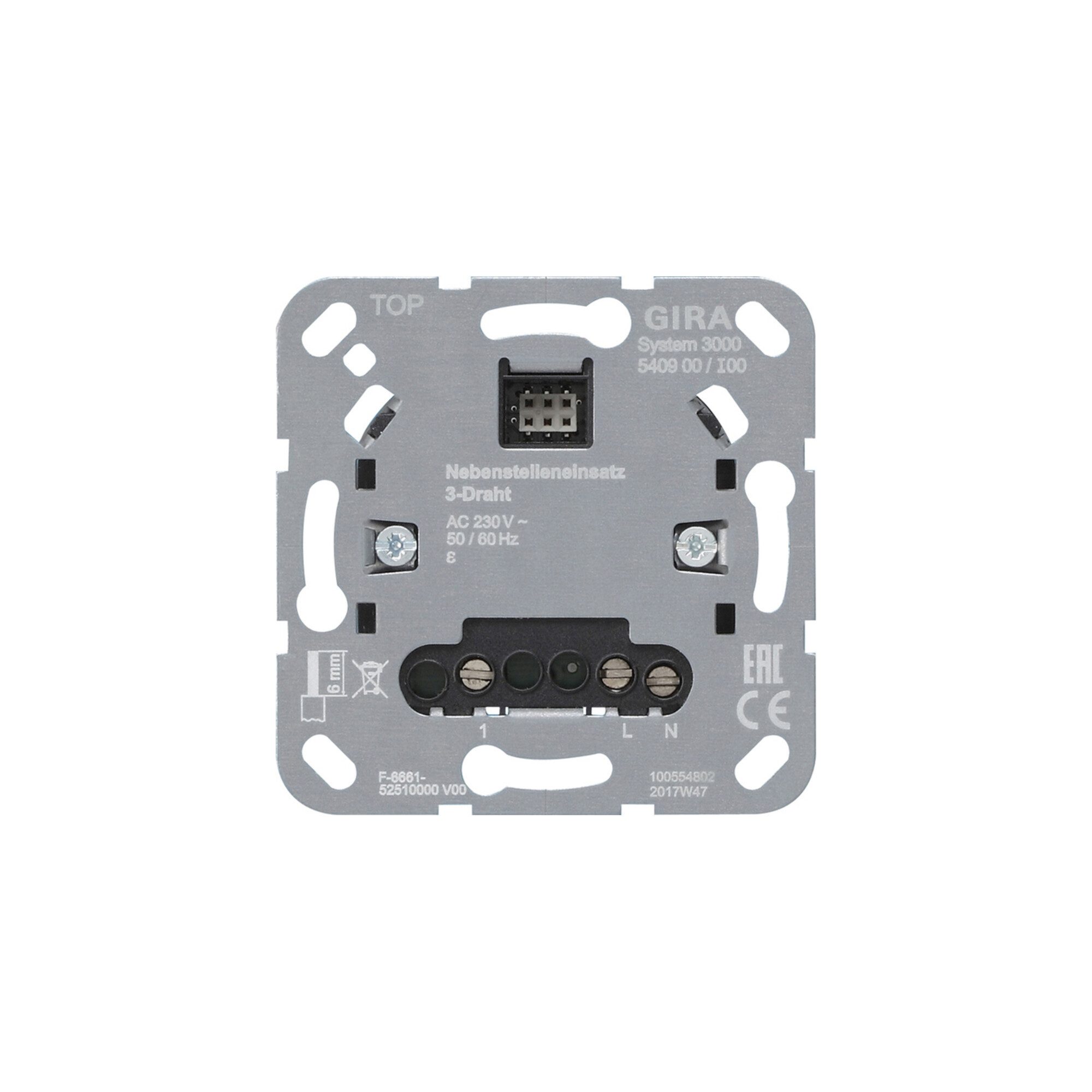 GIRA Steckdose Gira Nebenstelleneinsatz 3-Draht 540900