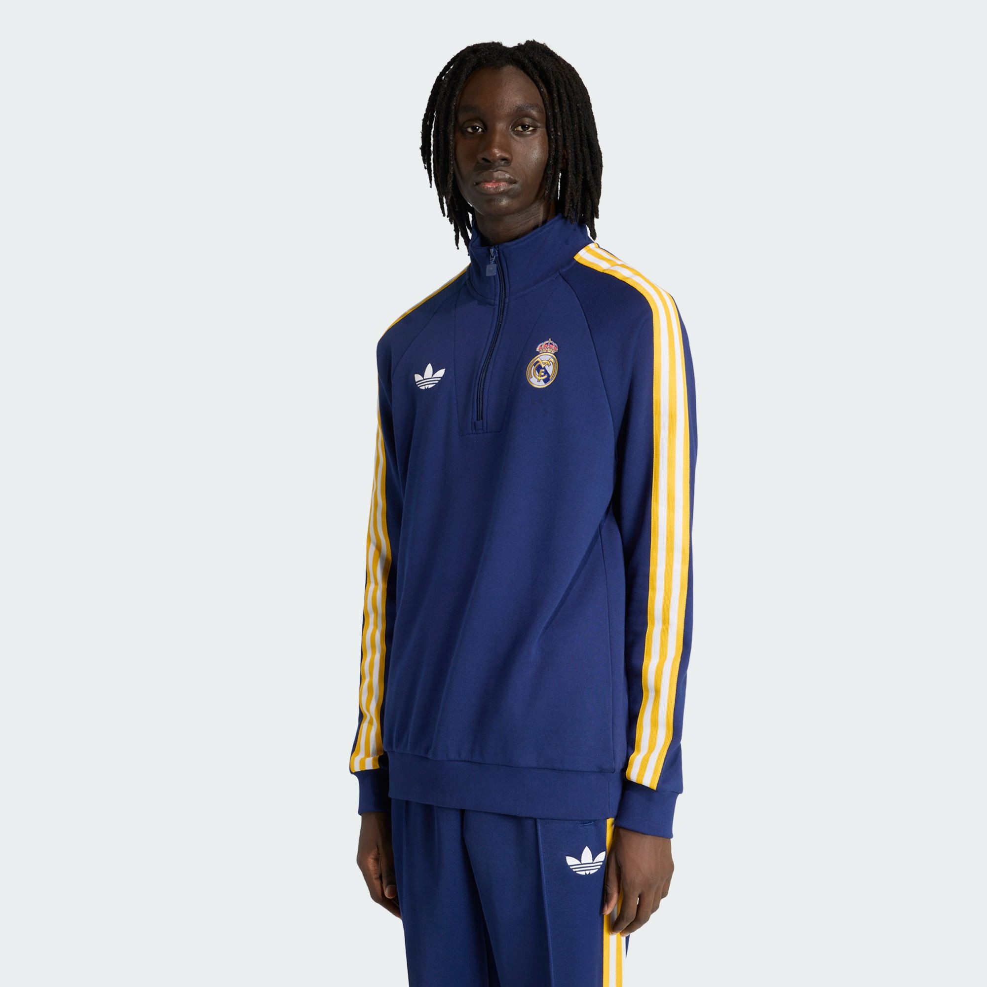 adidas Performance Sweatshirt REAL MADRID ORIGINALS HALF ZIP OBERTEIL (1-tlg)