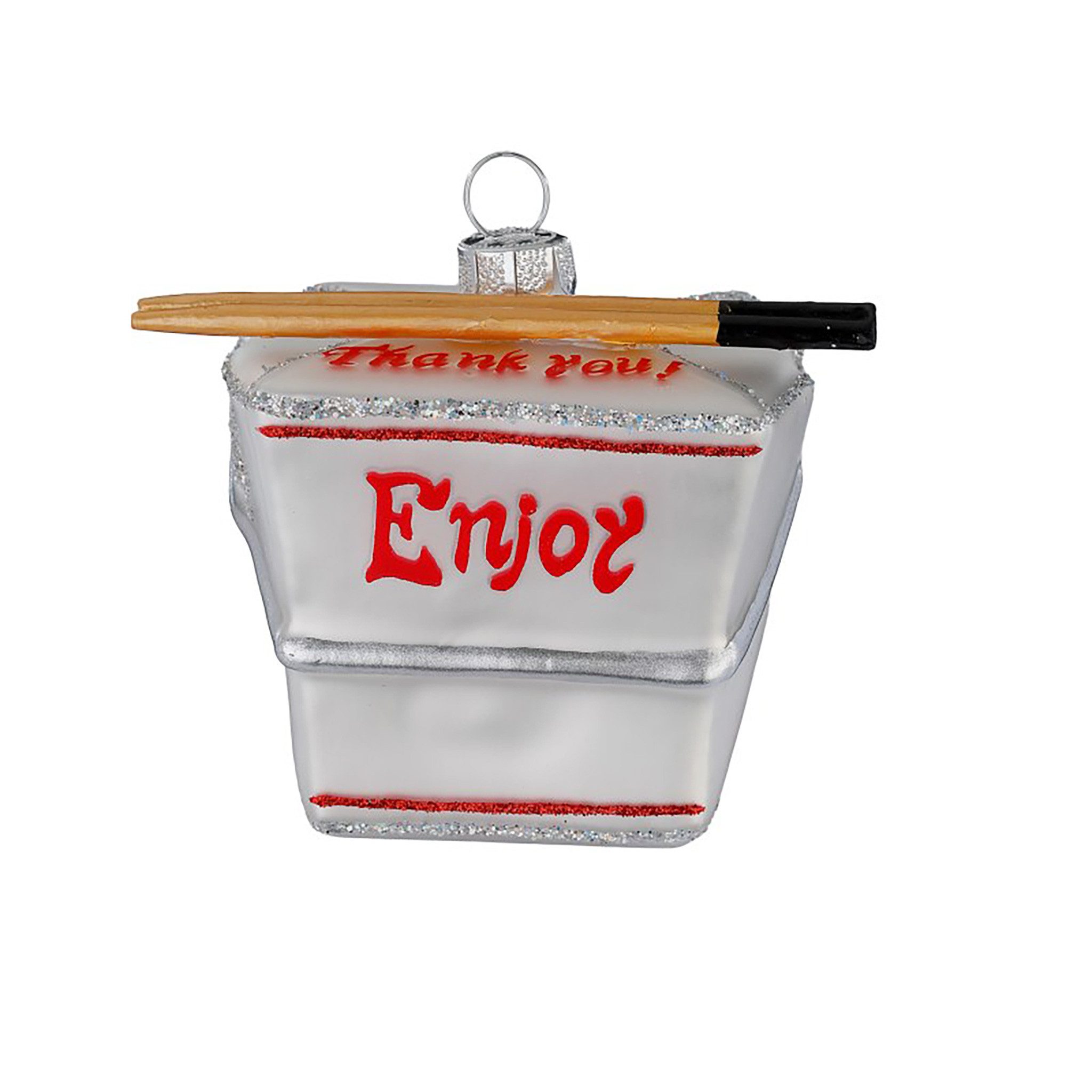 MAGIC by Inge Christbaumschmuck, Christbaumschmuck Nudel Box Figur 8,5cm Glas Weiß