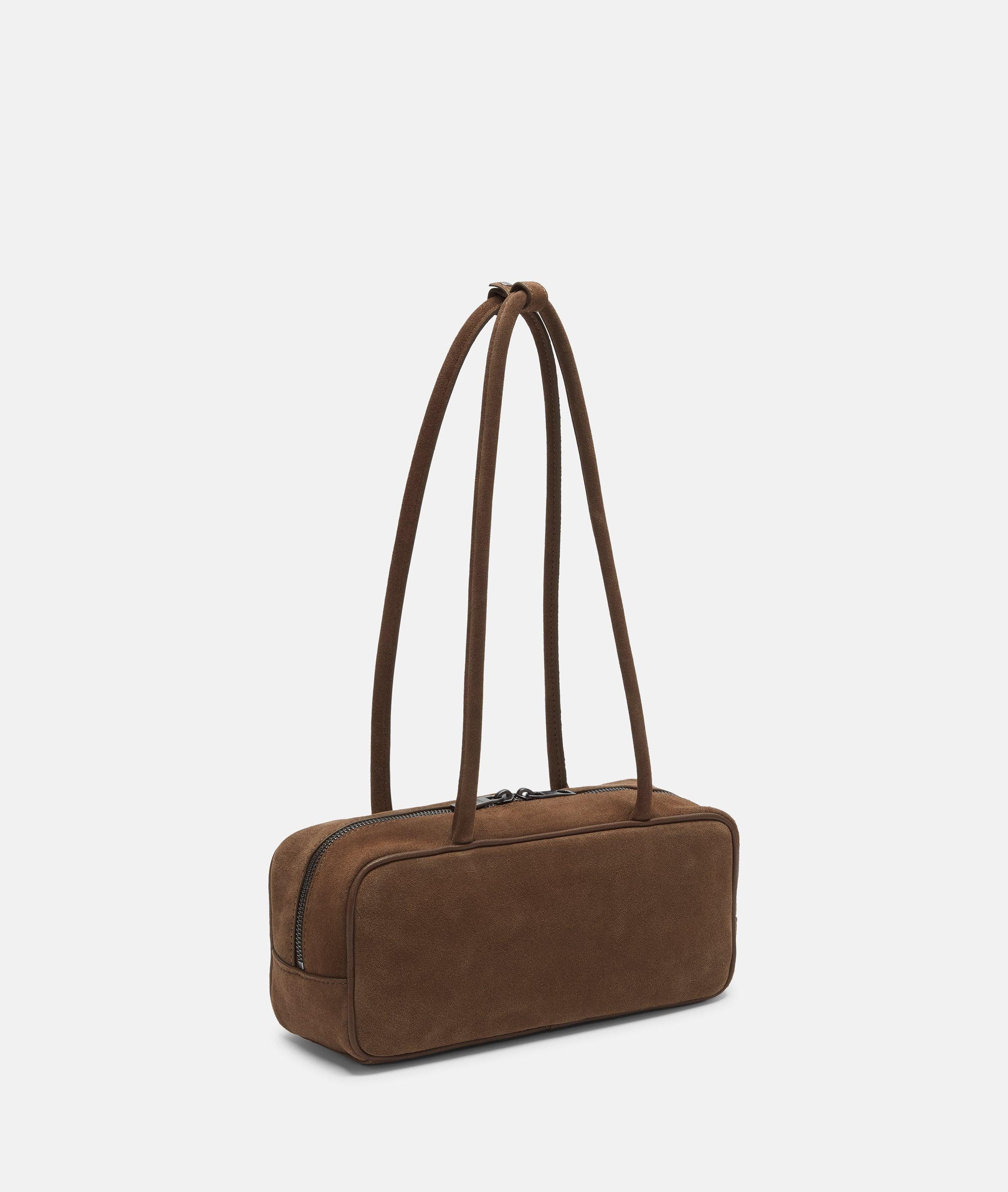 Liebeskind Berlin Schultertasche Jil Satchel S, Handliche Schultertasche aus Veloursleder