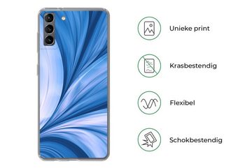 MuchoWow Handyhülle Blau - Abstrakt - Design, Phone Case, Handyhülle Samsung Galaxy S21 Plus, Silikon, Schutzhülle