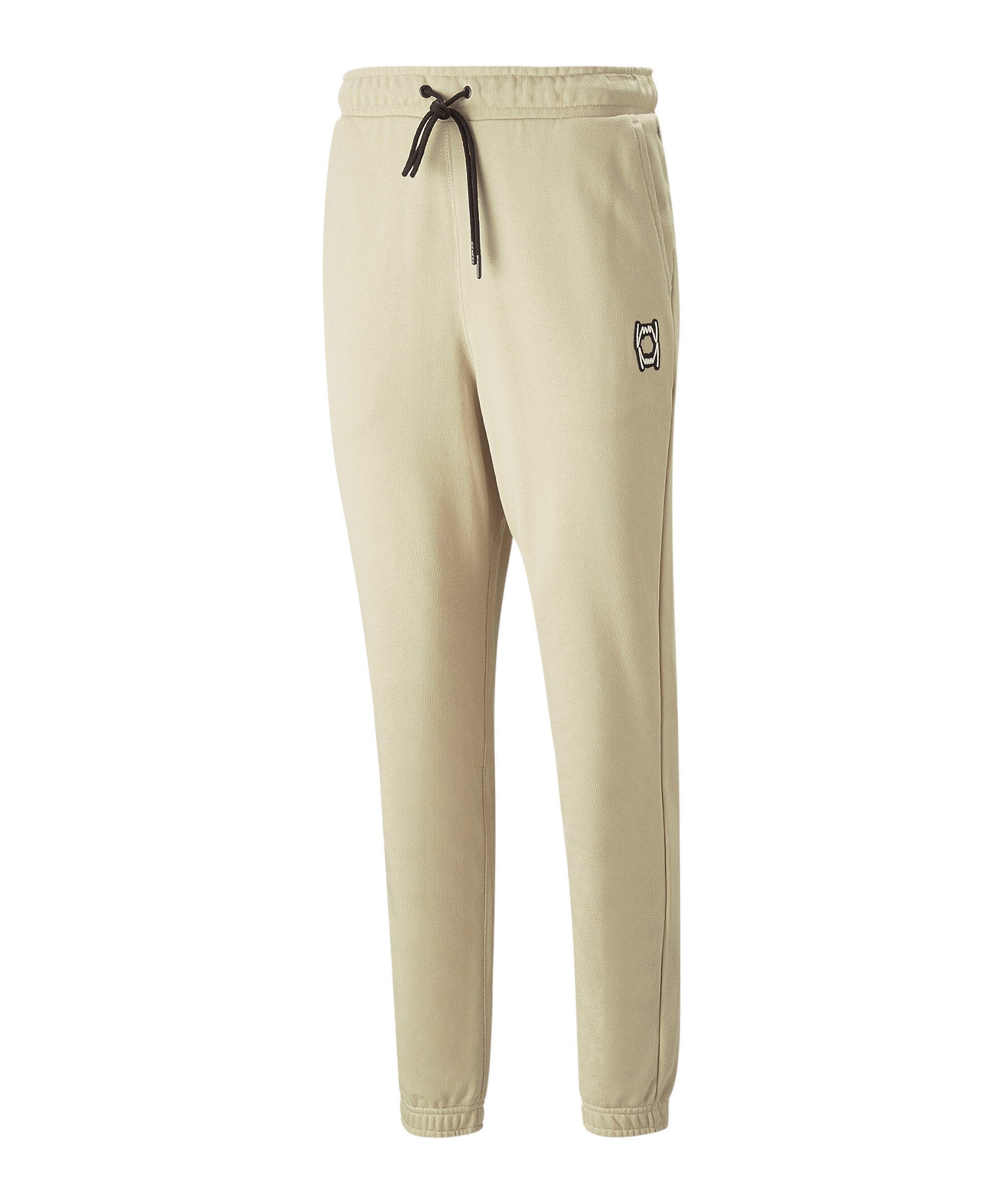 PUMA Jogginghose PUMA Pivot Emb Jogginghose Beige Herren