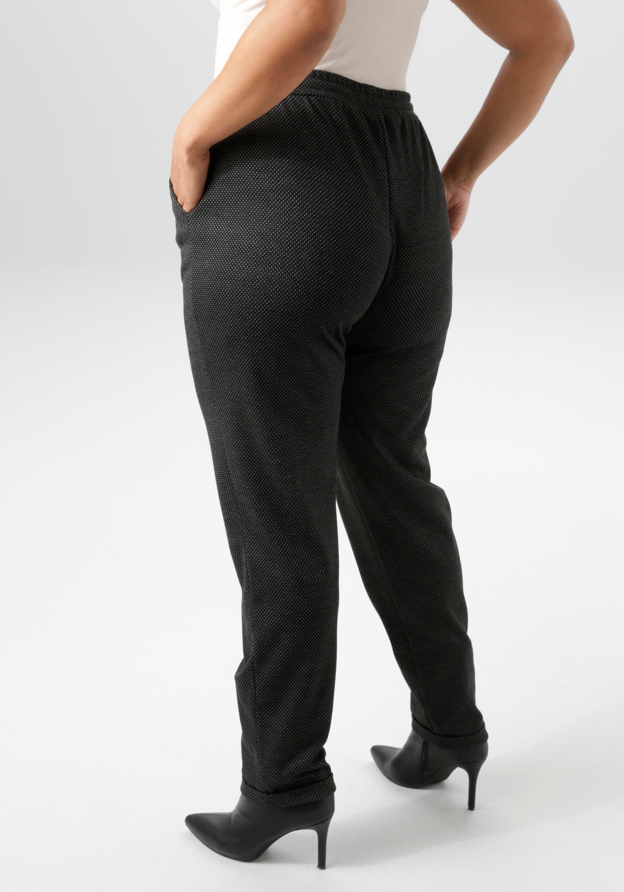 Aniston PLUS Schlupfhose aus elastischer Jacquard-Qualität günstig online kaufen