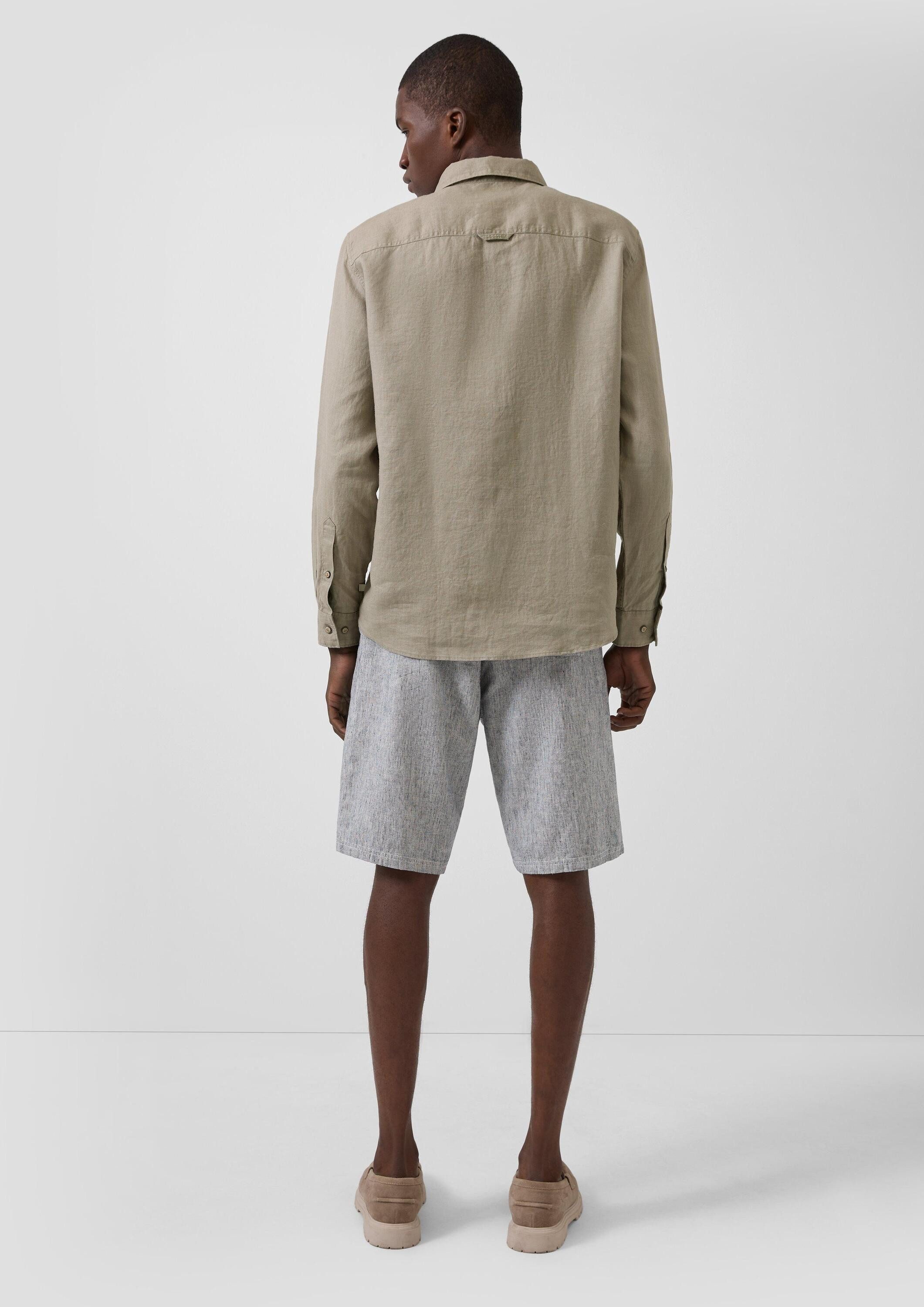 s.Oliver Langarmhemd Hemd Regular Fit: Hemd aus reinem Leinen