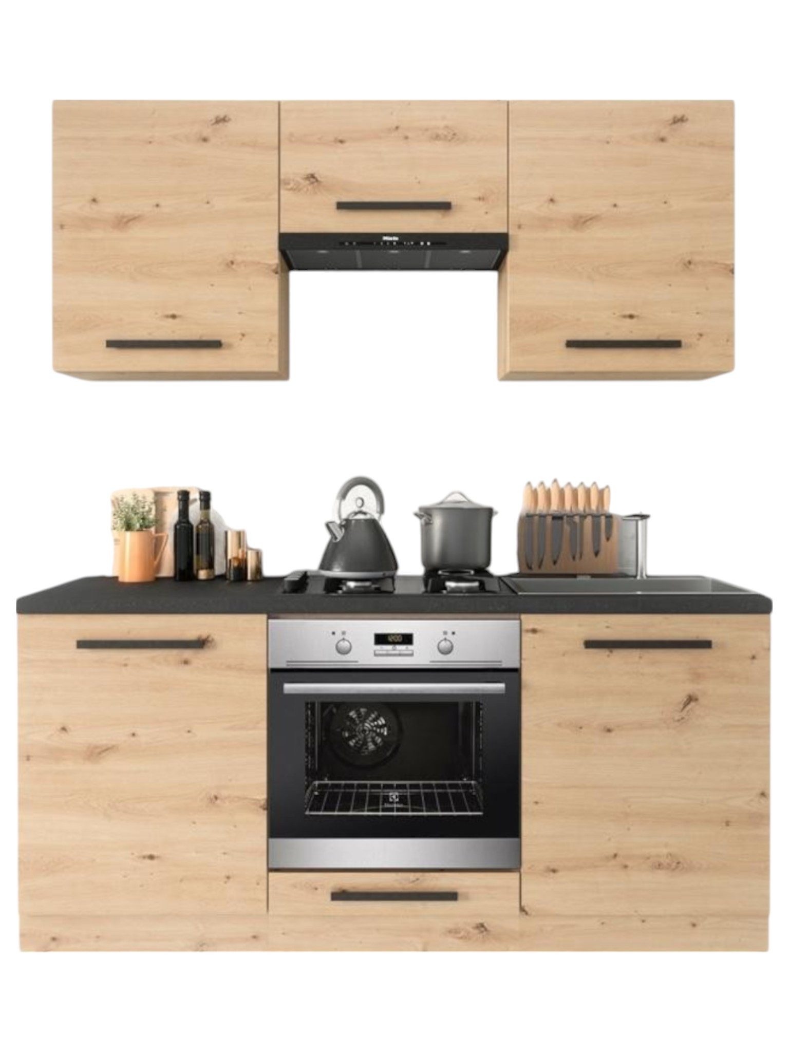 ROYAL24_MARKT Küchenzeile K23-G180 - Flexible Küchenelemente, (Komplett Set günstig online kaufen