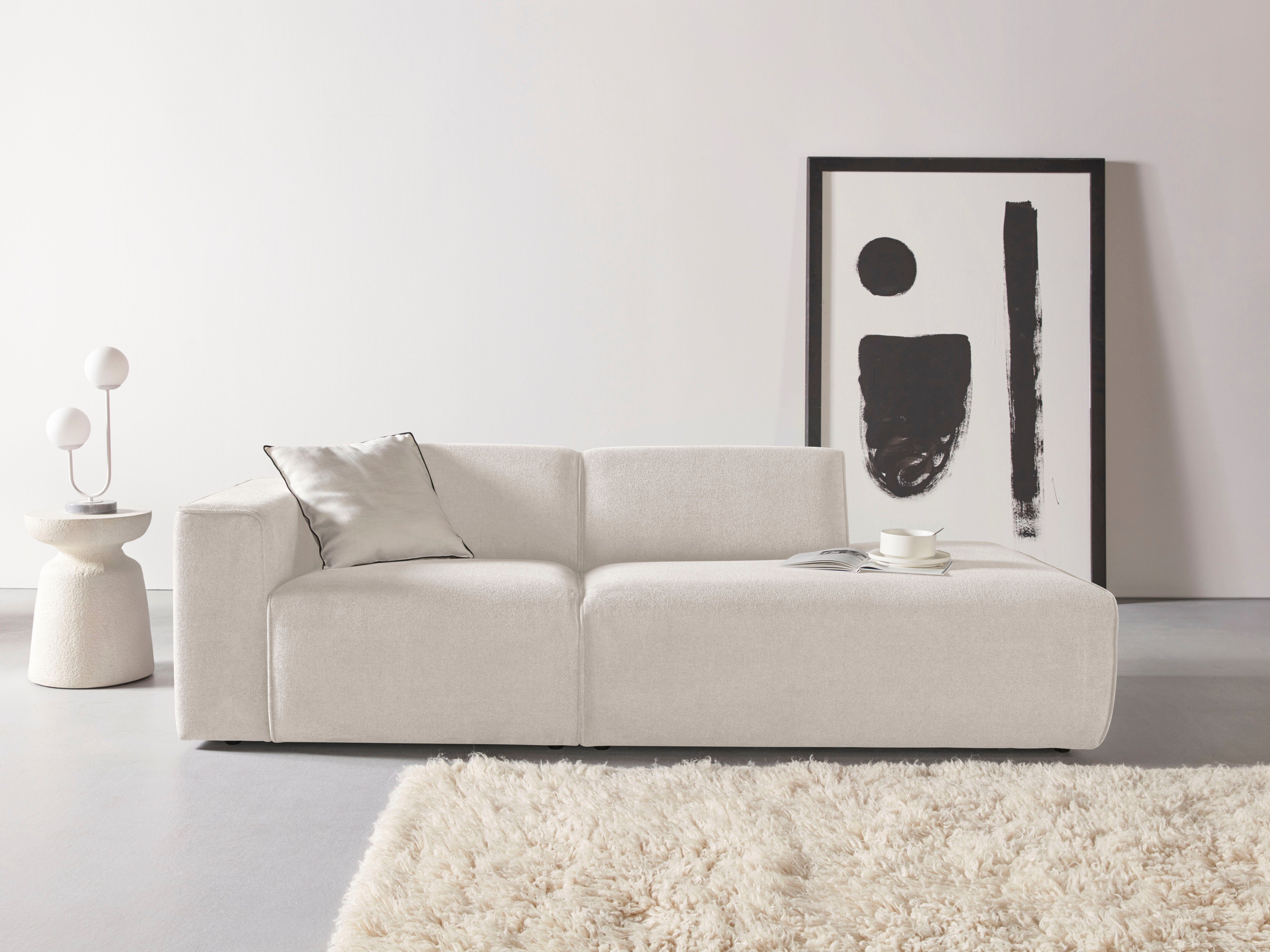 andas 2-Sitzer "Noord mit Kedernaht, Breite 227 cm", Cord, Struktur, Websto günstig online kaufen