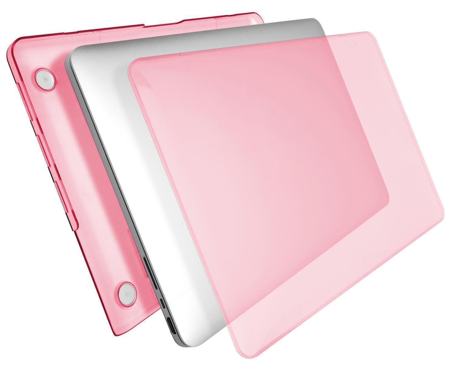 MyGadget Laptop-Hülle Hülle Hard Case Clear Schutzhülle Hartschale Cover,  für Apple MacBook Pro 16 Zoll - ab 2021 - (Model : A2485 M1 Max & Pro Chip)  - Schutzhülle Cover - Rosa
