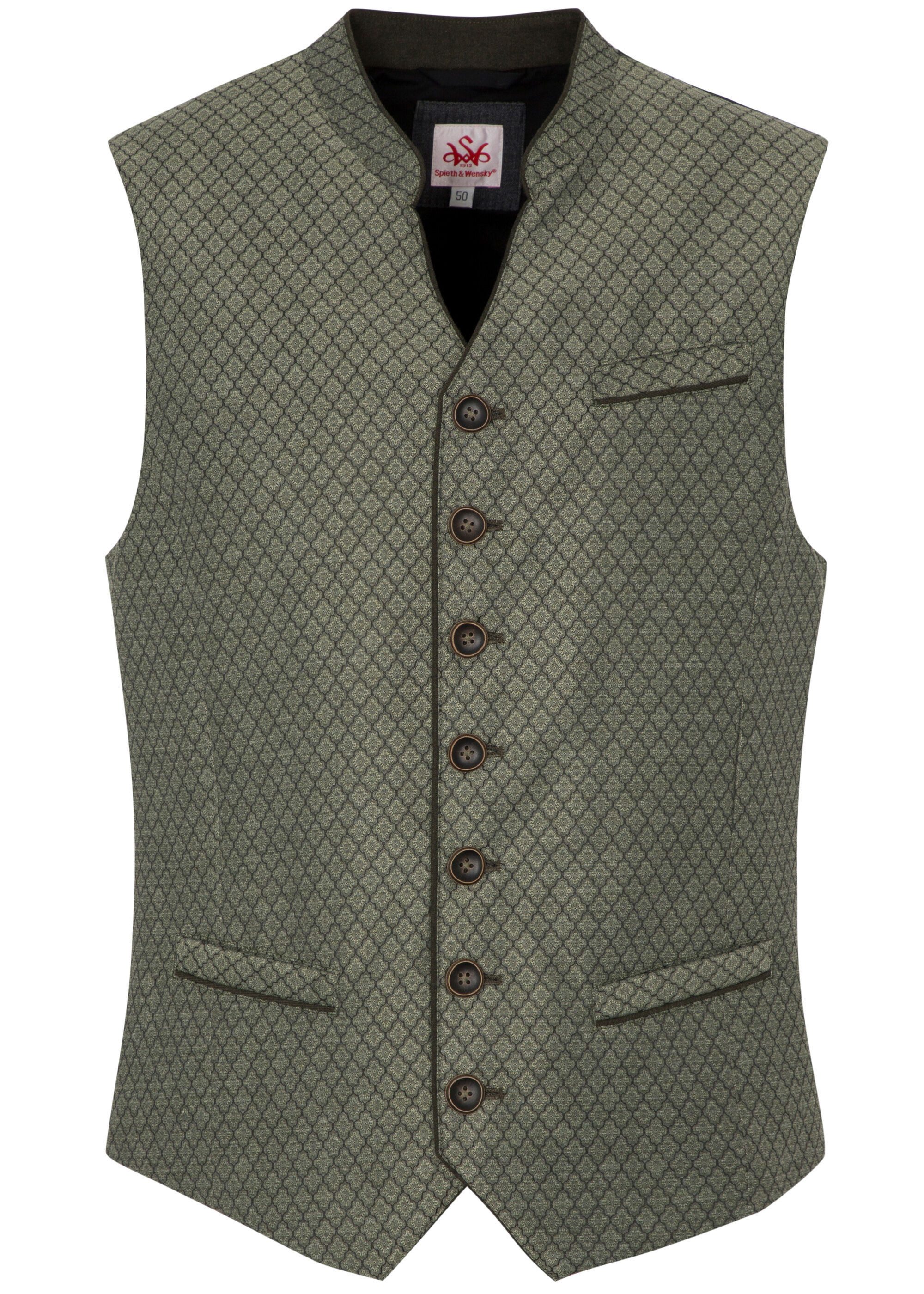 Spieth & Wensky Trachtenweste Ean (1-tlg) Jacquard-Weste