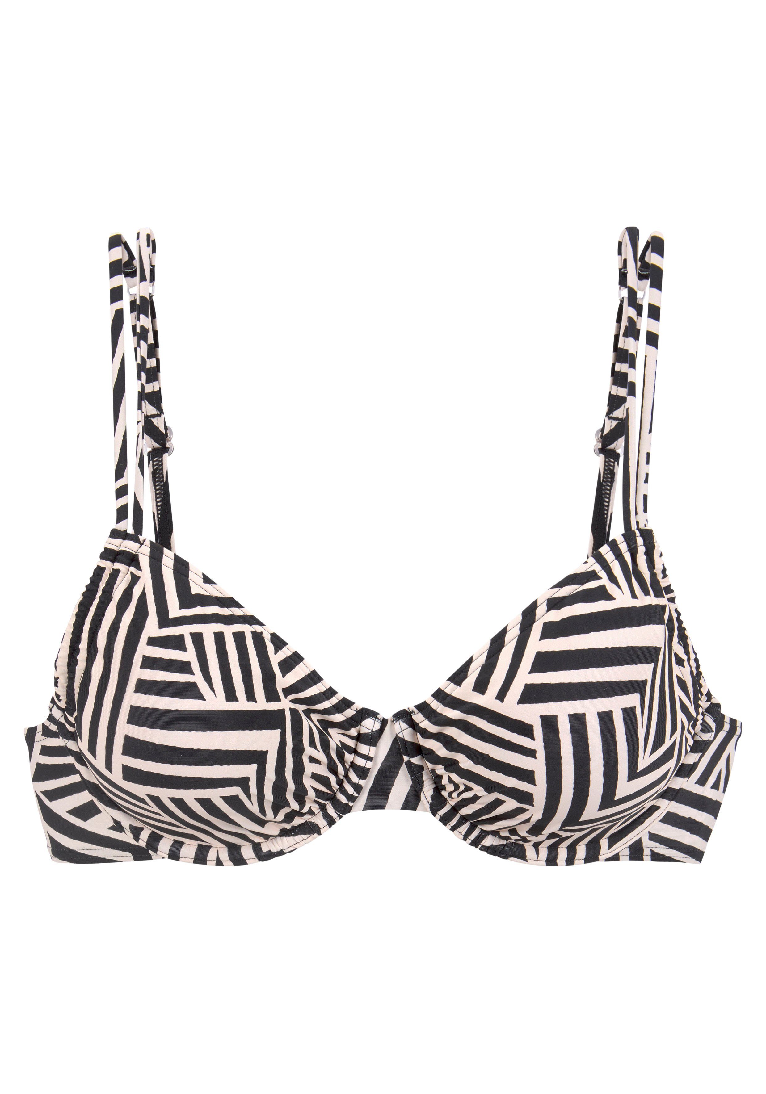 LASCANA Bügel-Bikini-Top Cleo, mit geometrischem Druck günstig online kaufen