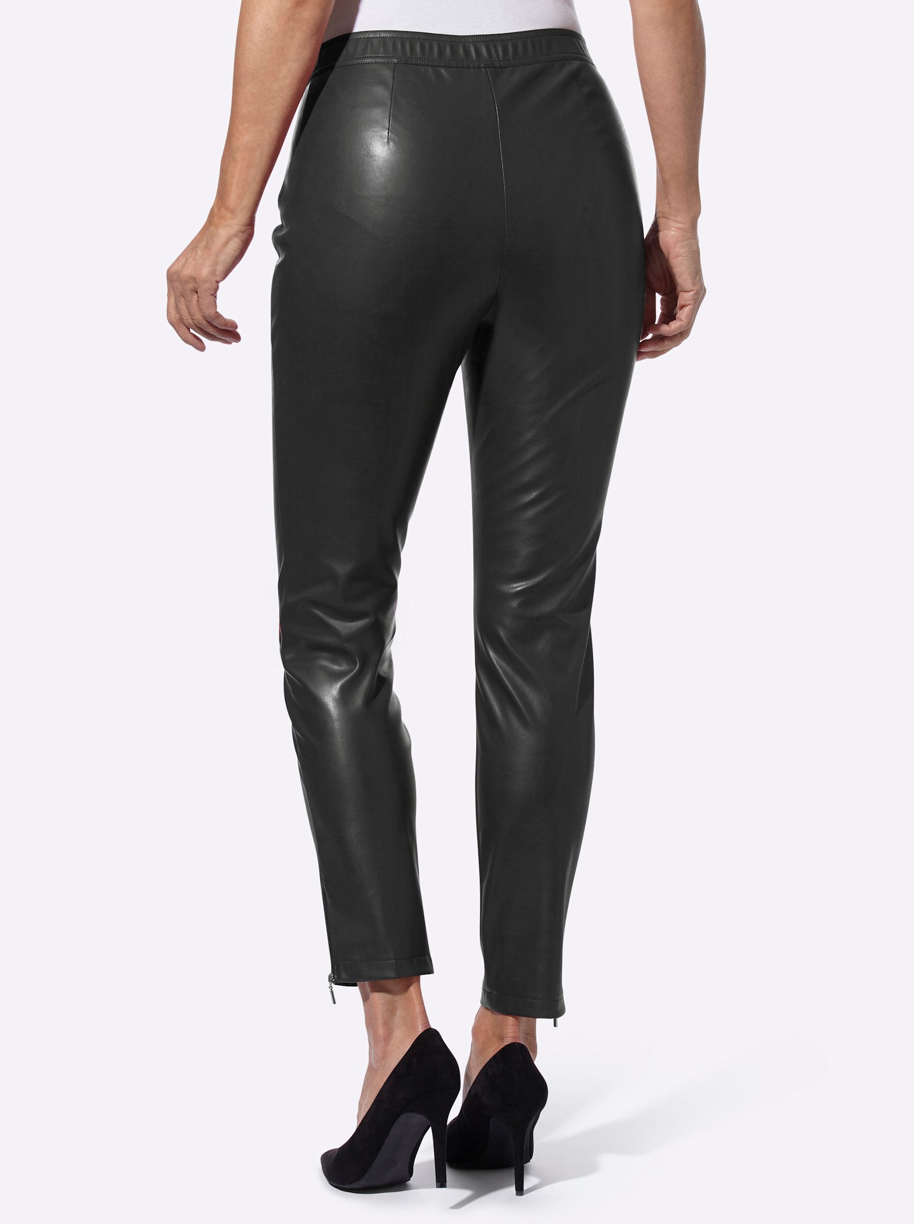 Sieh an! Jerseyhose Lederimitat-Hose