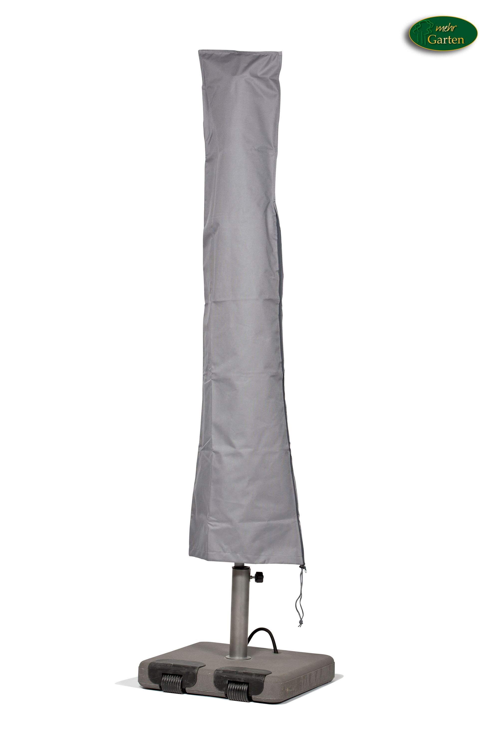 GWM GmbH Gartenmöbel-Schutzhülle Sonnenschirm Grau Ø350-450cm Oxford 600D Wetterfest