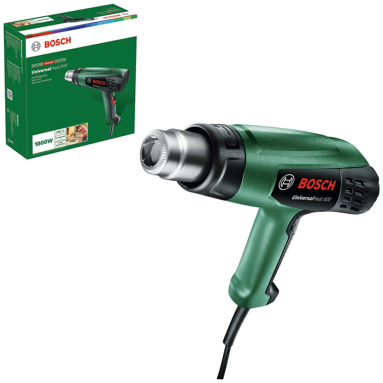 °C Home & Bosch max. Heißluftgebläse 600 Garden UniversalHeat bis 600,