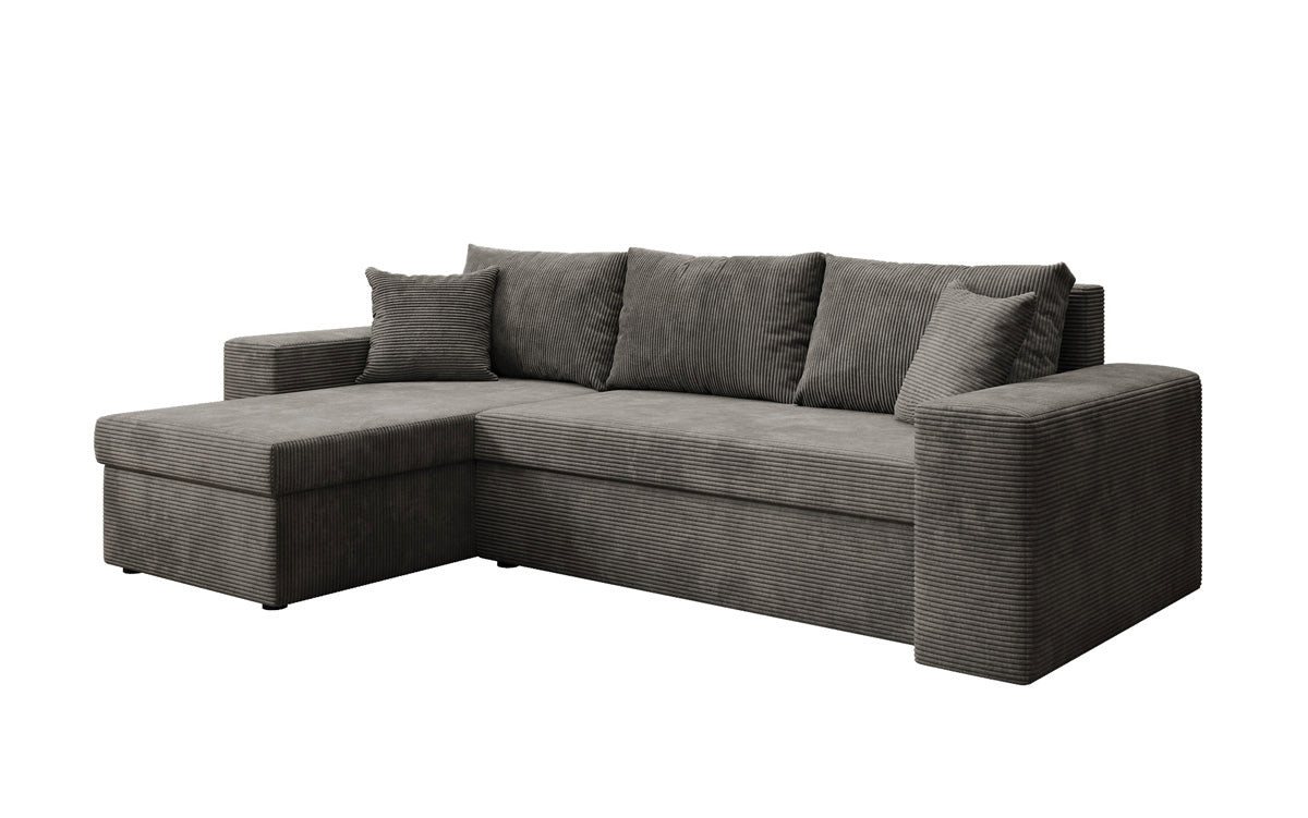 Luxusbetten24 Schlafsofa Designer Sofa Denver in Cord, mit Stauraum und Schlaffunktion